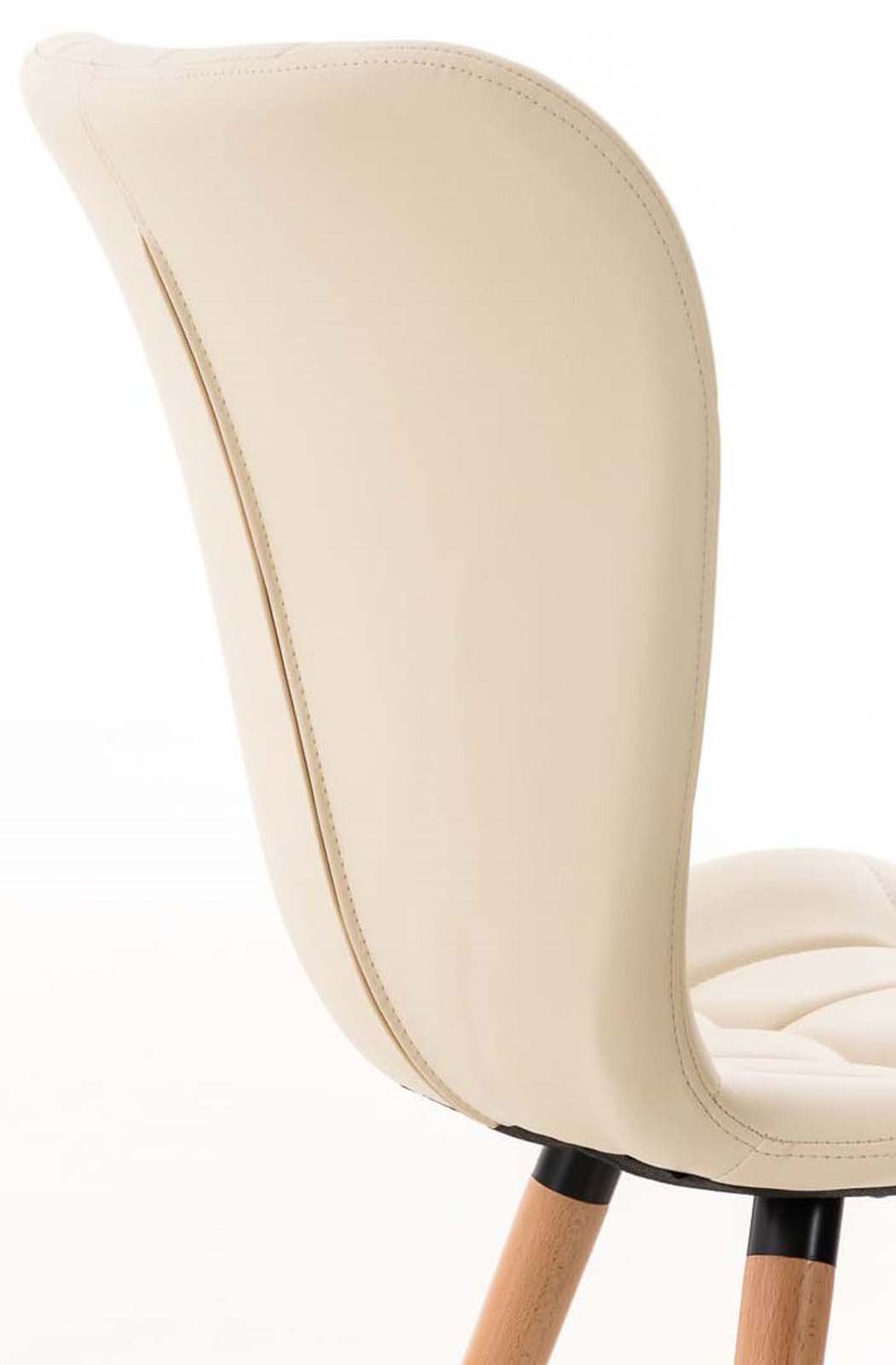 Lot de 4 chaises de salle à manger Elda en similicuir style scandinave