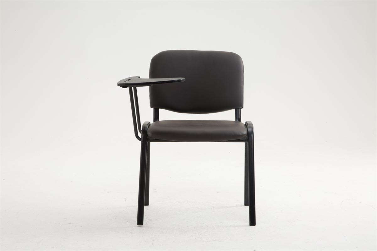 Chaise Ken en similicuir avec tablette rabattable