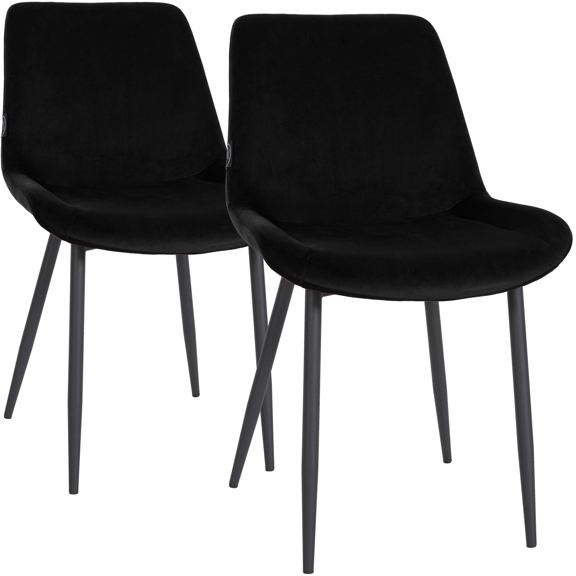 Lot de 2 Chaises de salle a manger Victoria en velours