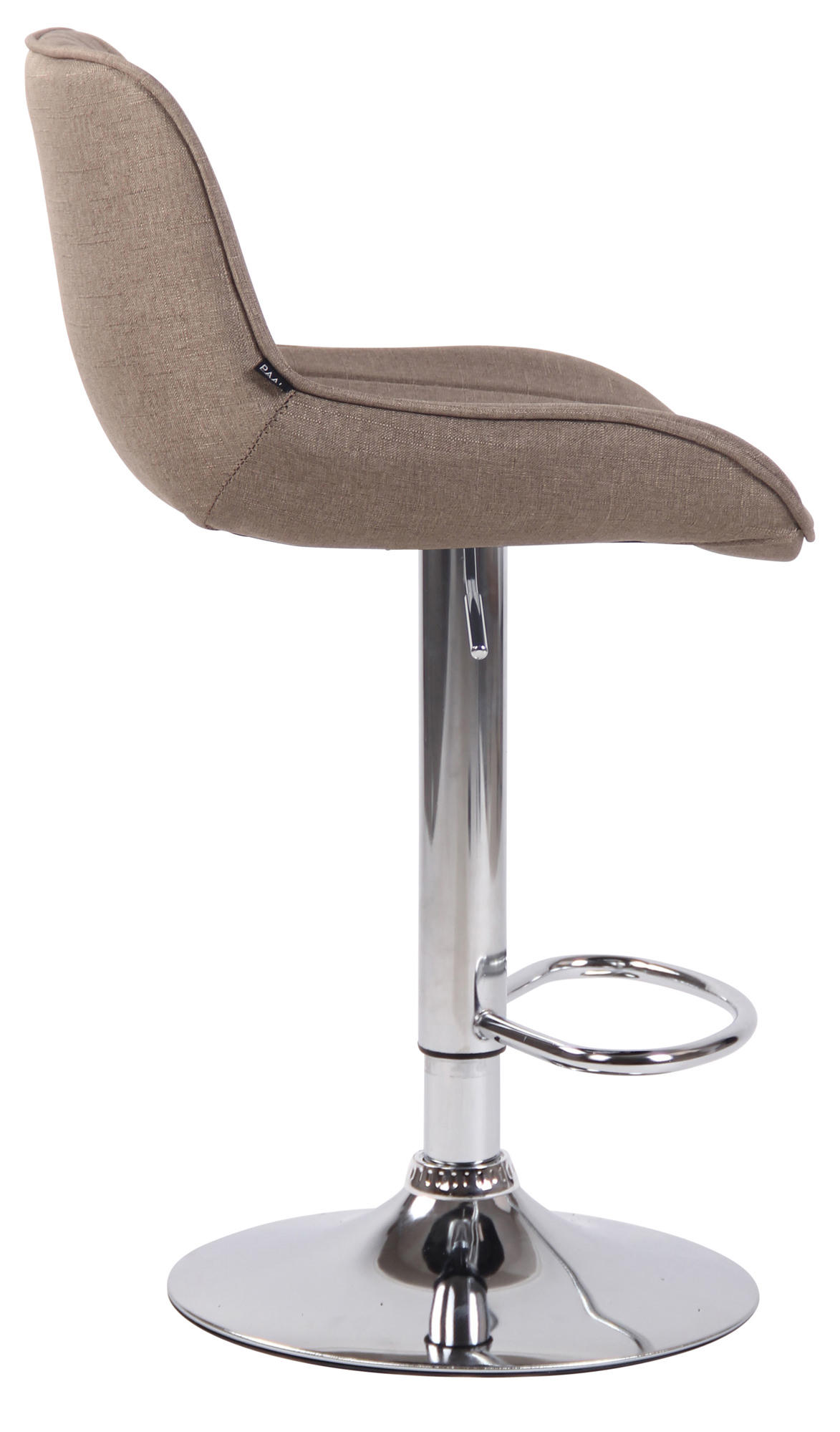 Tabouret de bar Lentini en Tissu avec Piètement trompette en Métal