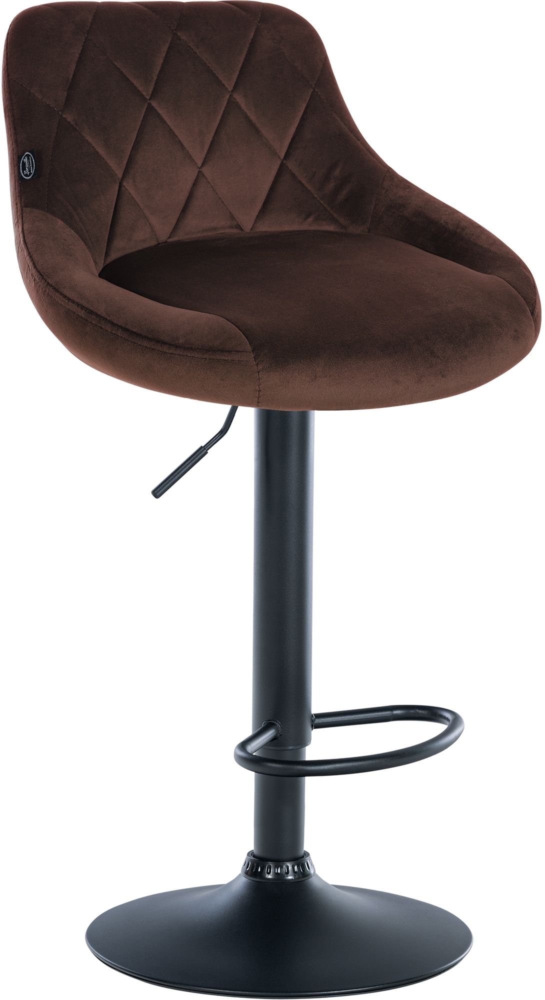 Lot de 2 tabourets de bar Lazio velours