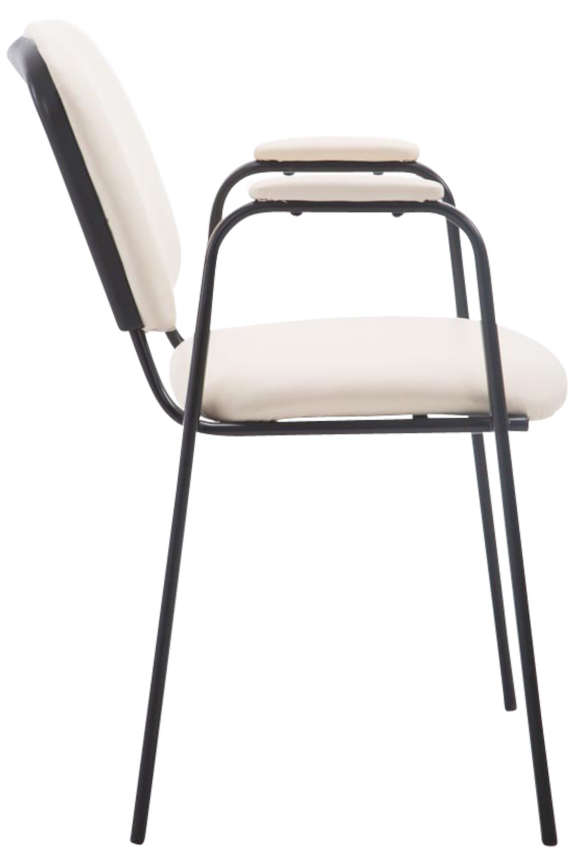 Lot de 4 chaises empilables Ken Pro en simili cuir