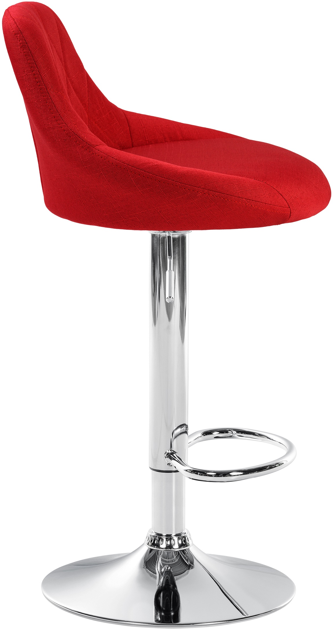 Tabouret de bar Lazio en Tissu Hauteur réglable siège pivotant