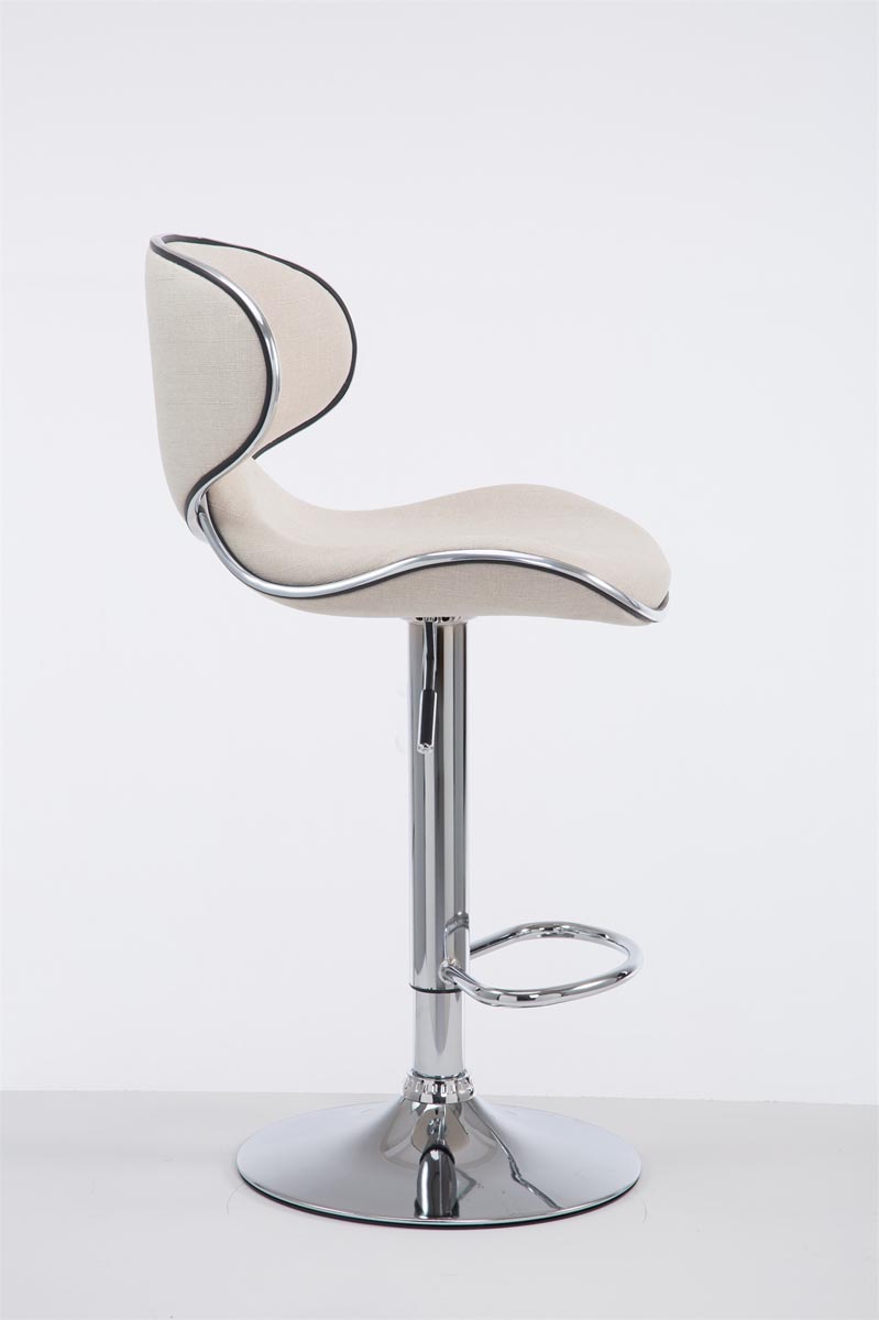Tabouret de bar Las Vegas V2 en tissu avec pied en métal