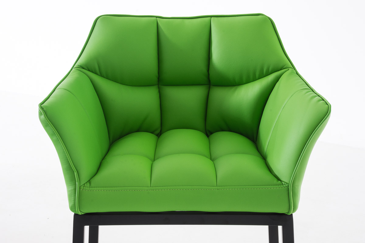 Ensemble de 2 tabourets de bar Damaso en similicuir avec piétement en métal