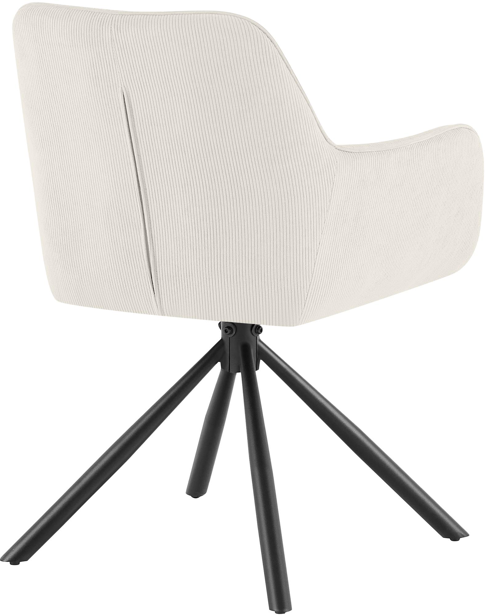 Chaise de salle à manger Tipton en velours côtelé