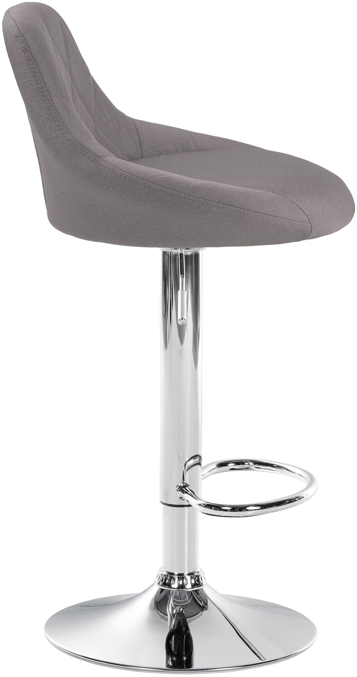 Tabouret de bar Lazio en Tissu Hauteur réglable siège pivotant
