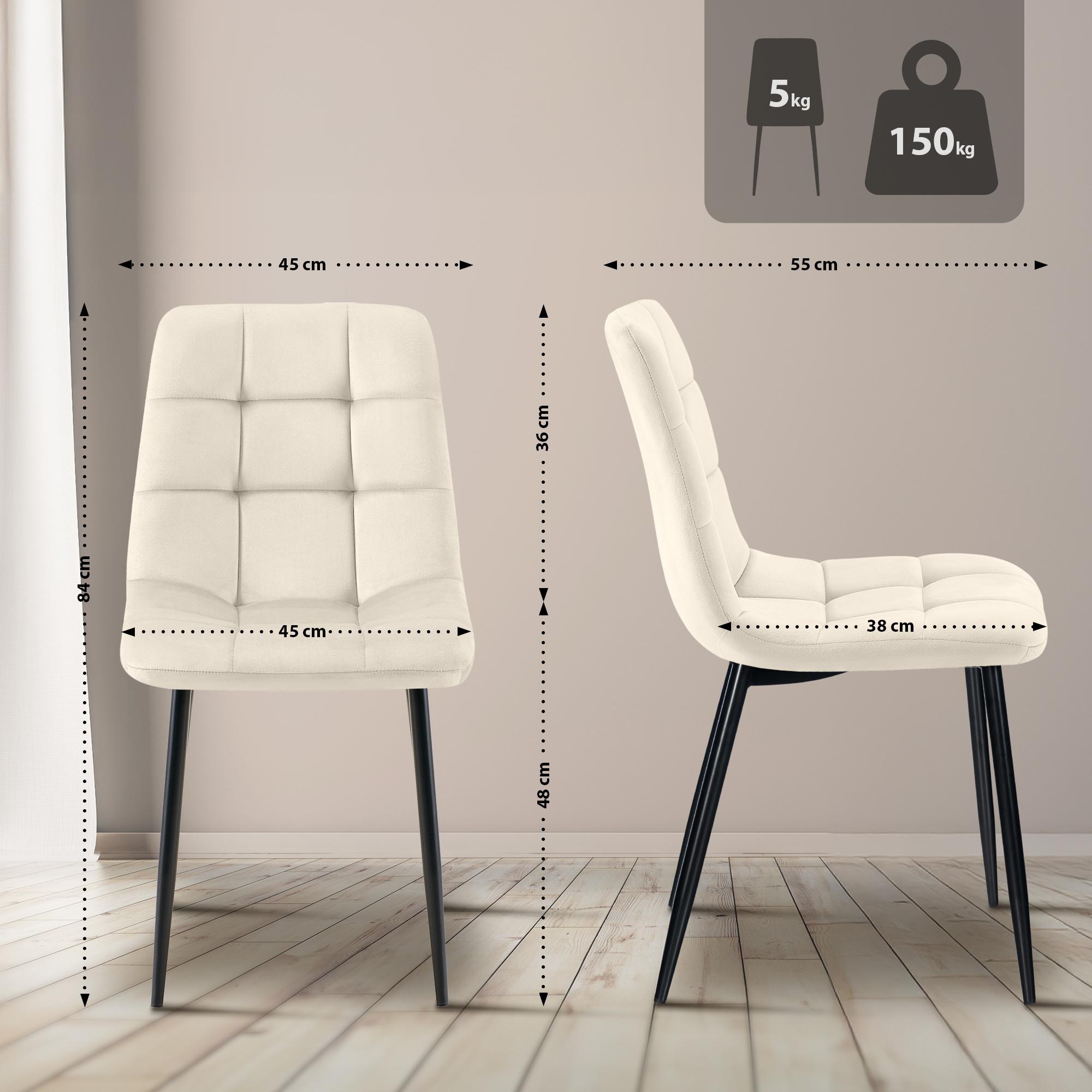 Lot de 4 chaises de salle à manger Tilde
