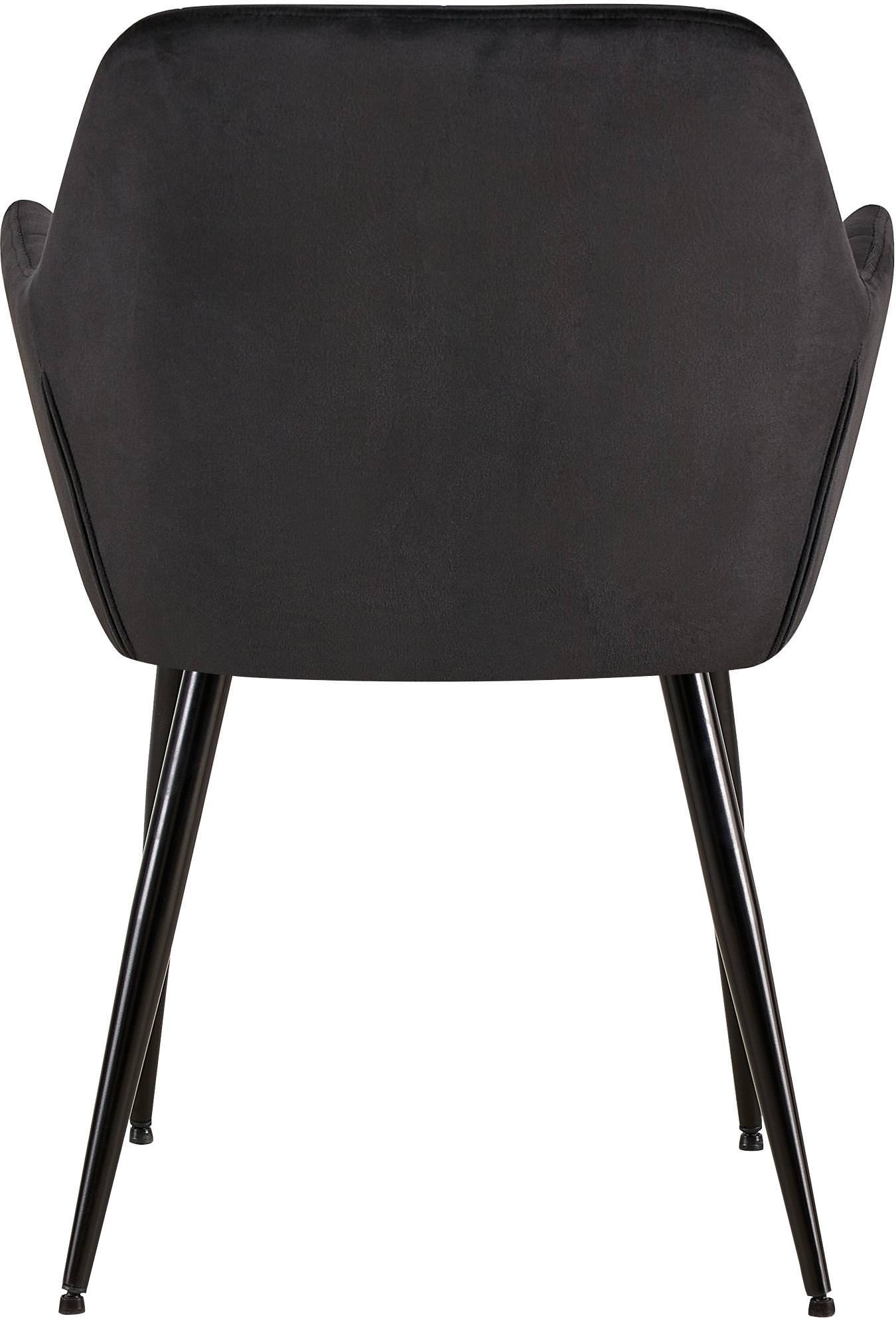 Lot de 2 chaises de salle à manger Emia velours