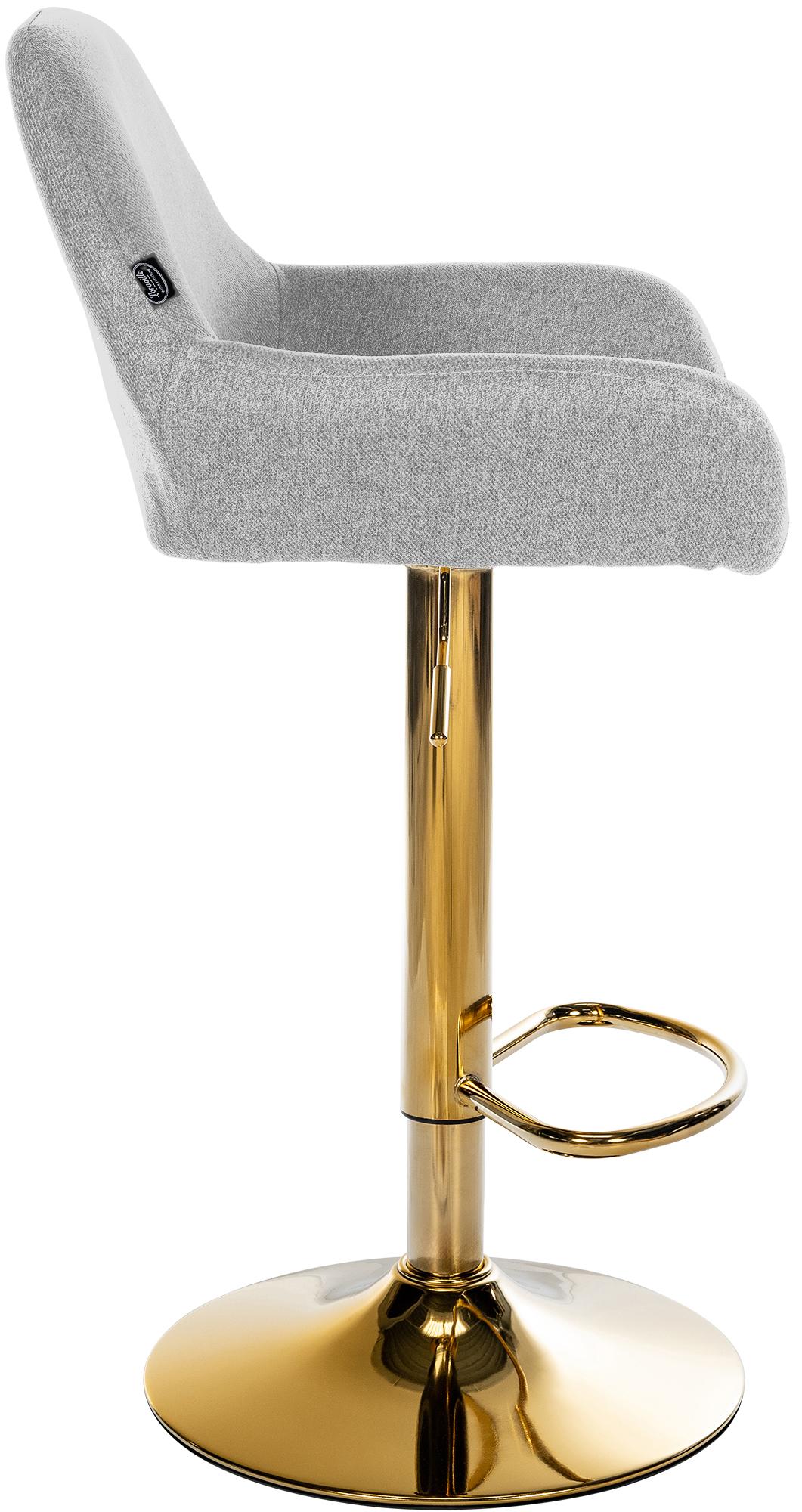 Lot de 2 tabourets de bar Braga Gold tissu
