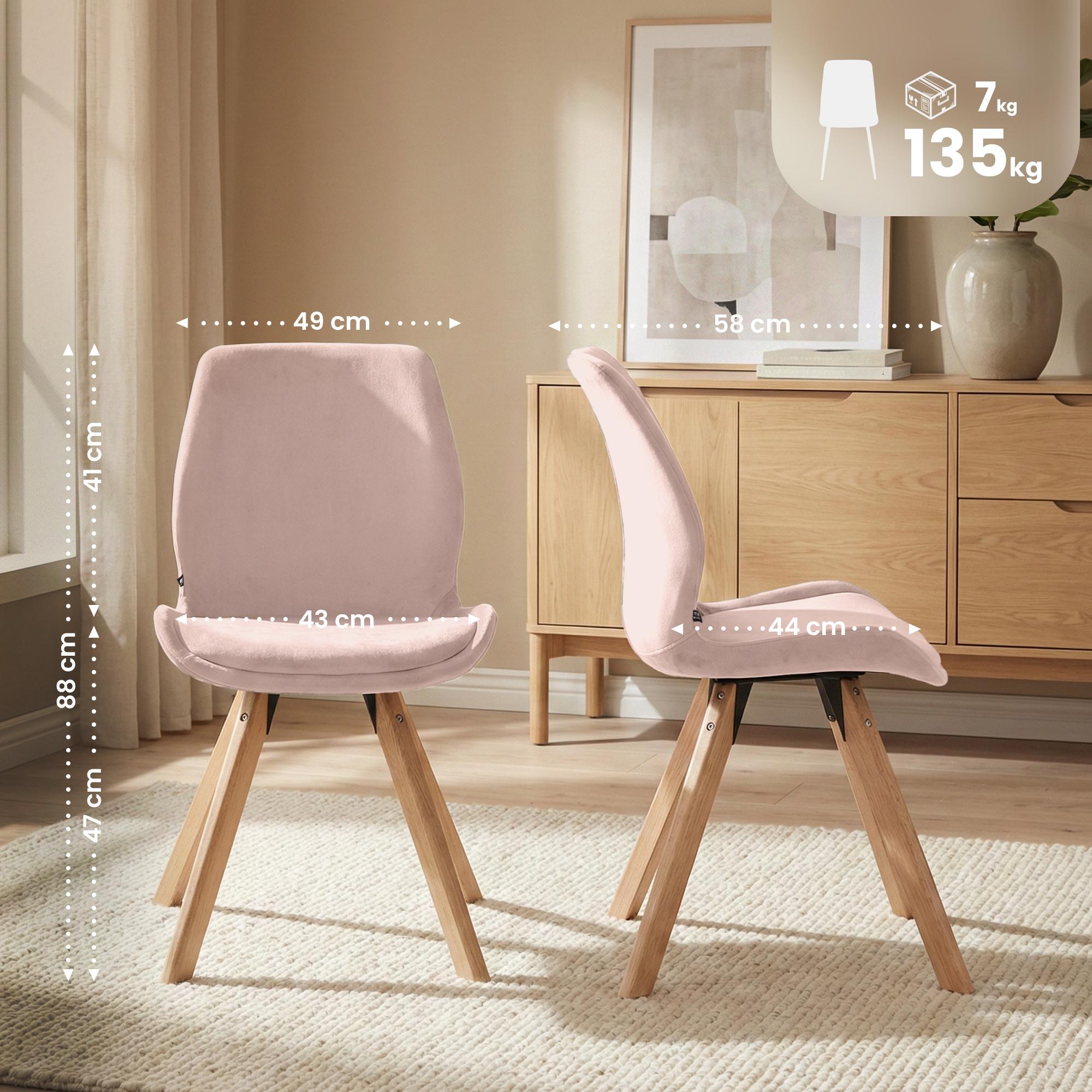 Lot de 2 chaises de salle a manger Luna