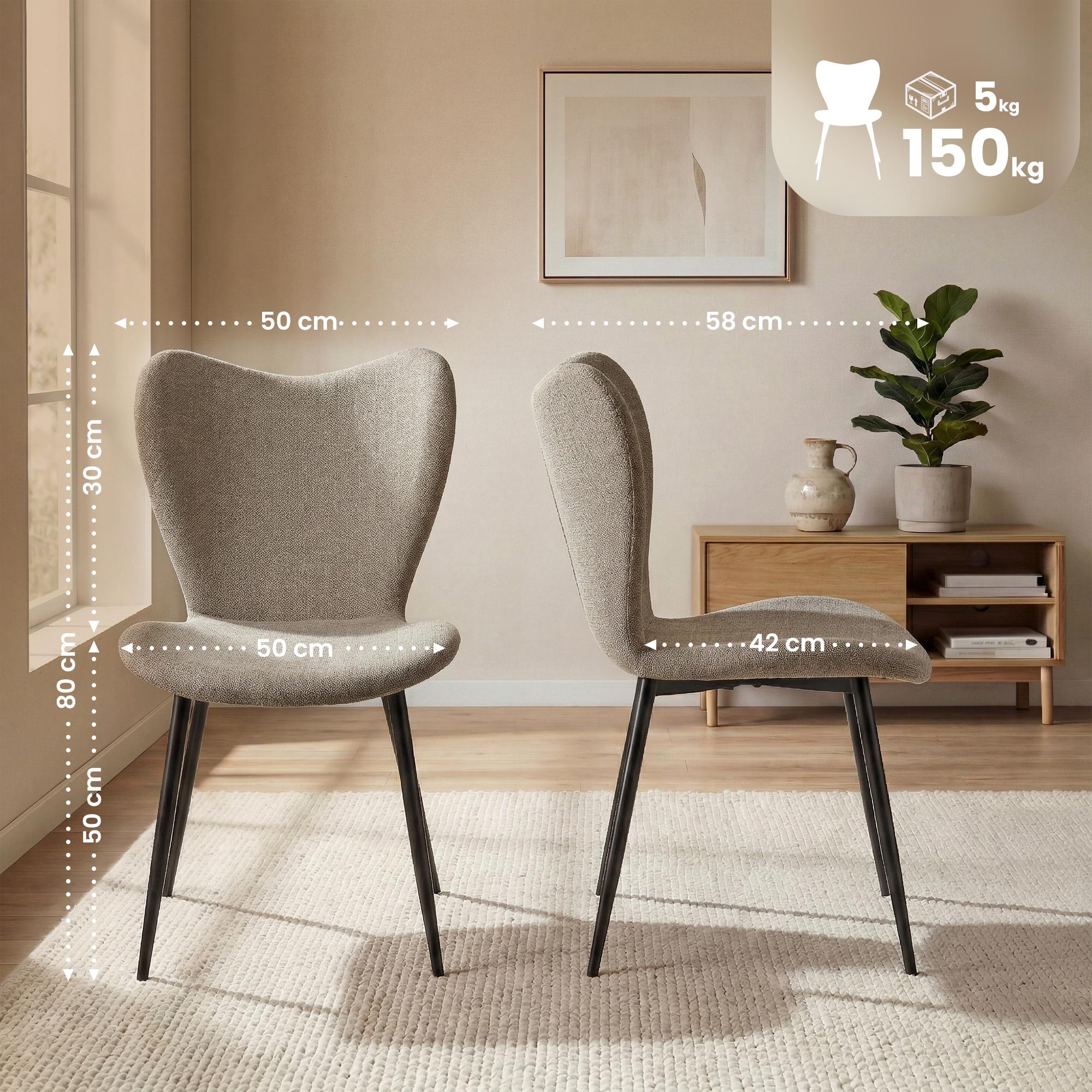 Lot de 2 Chaises de Salle a Manger Maika