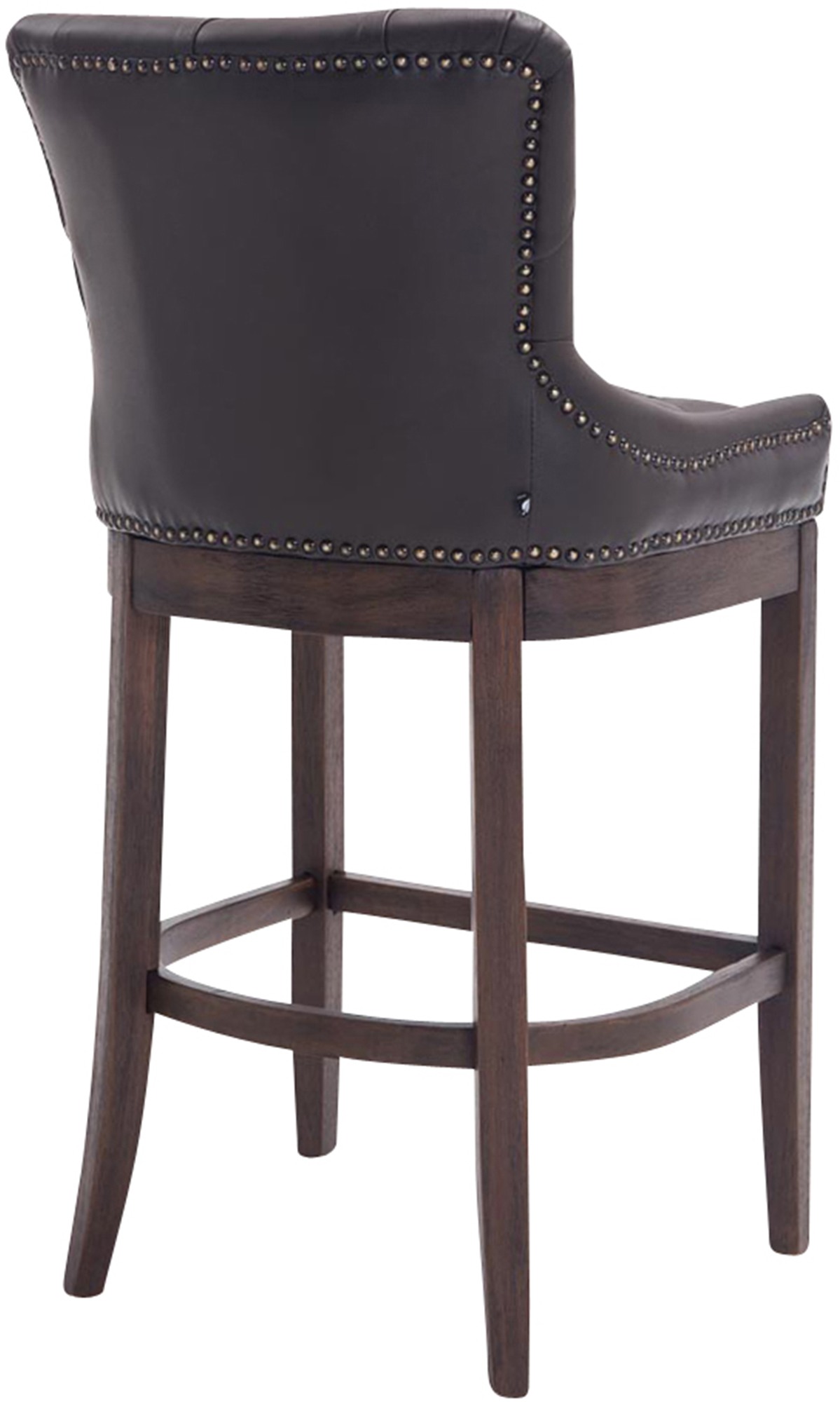 Tabouret de bar Lakewood antique-foncé cuir véritable