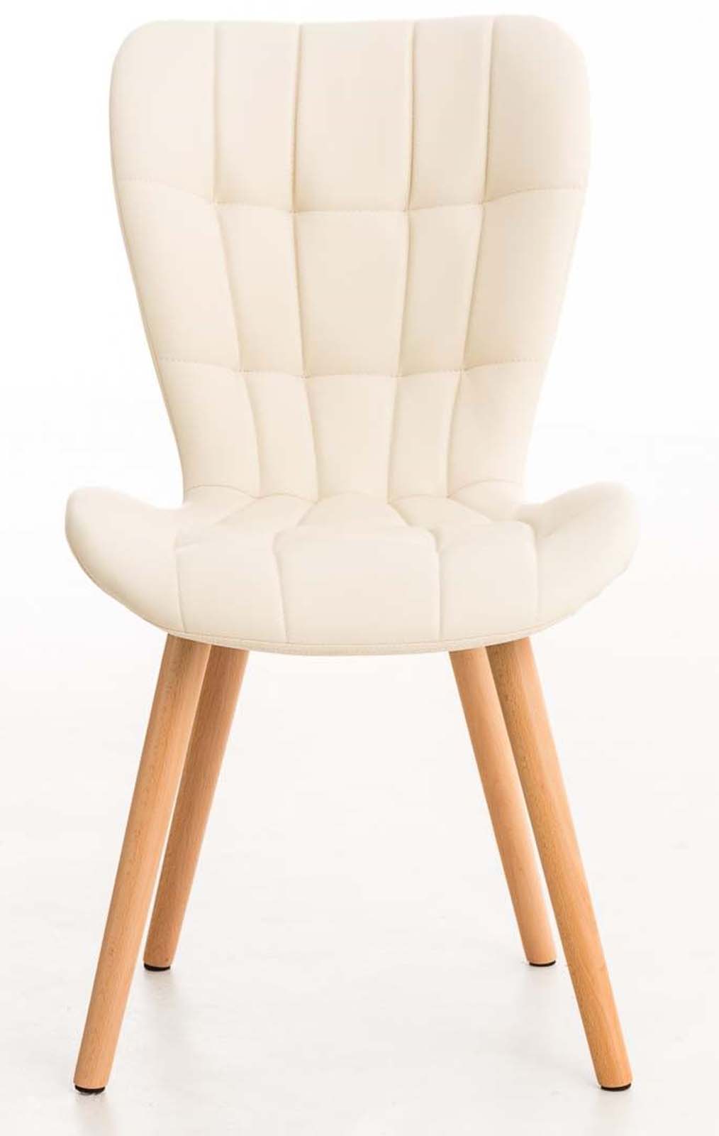 Lot de 4 chaises de salle à manger Elda en similicuir style scandinave