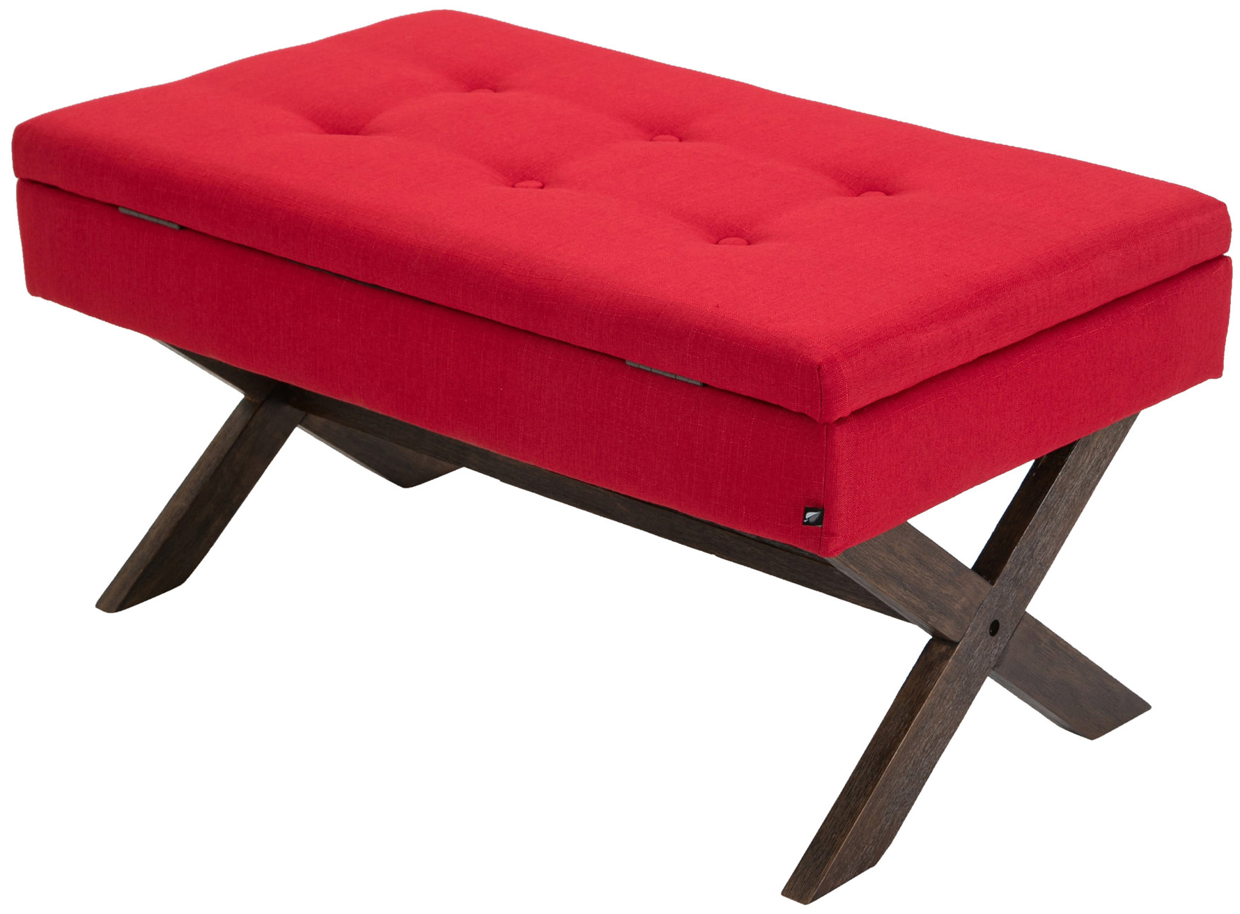 Banquette Namaro en Tissu avec espace de rangement Pieds Bois de caoutchouc