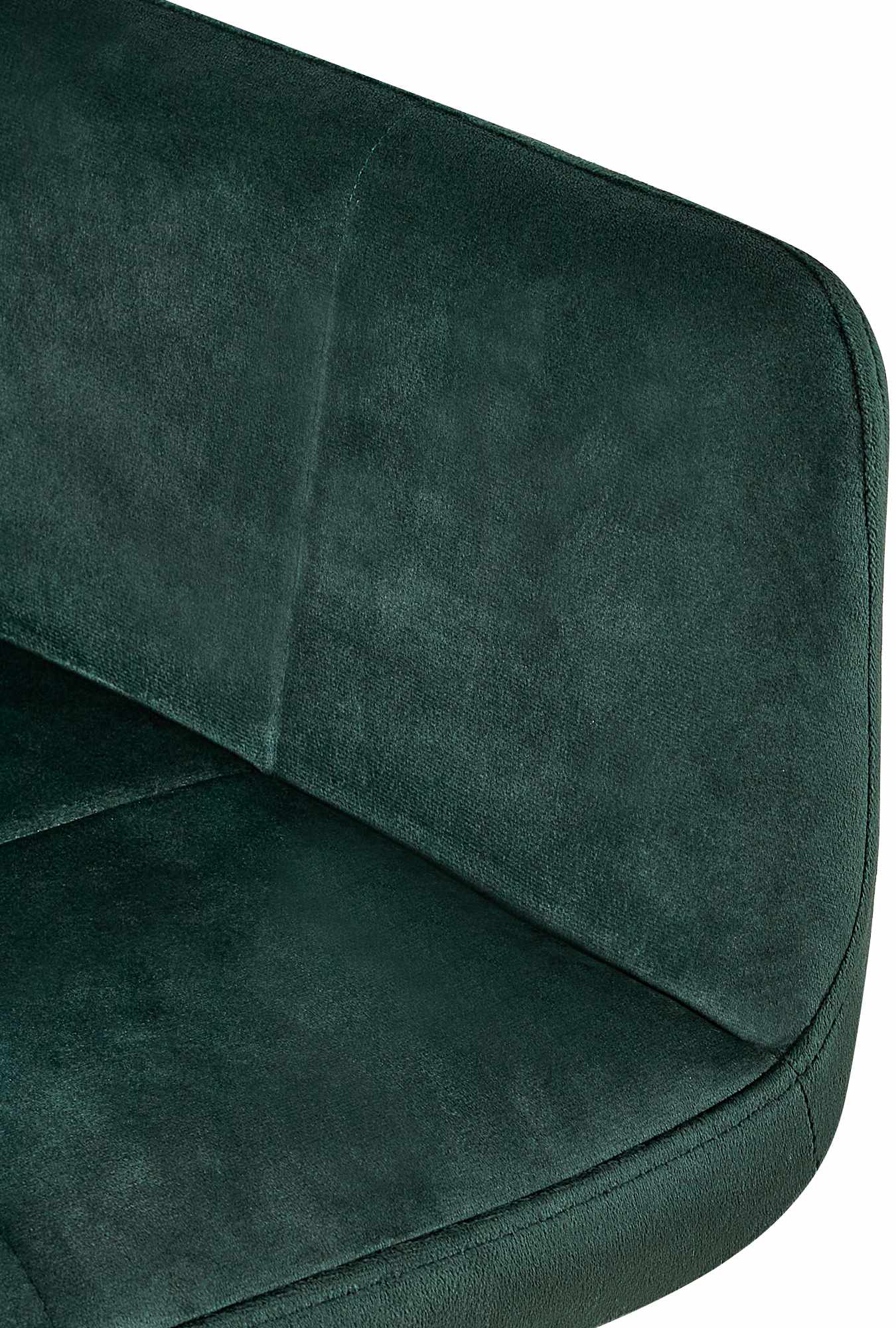 Lot de 4 Chaises de salle à manger Emia en Velours avec Piètement en Métal noir