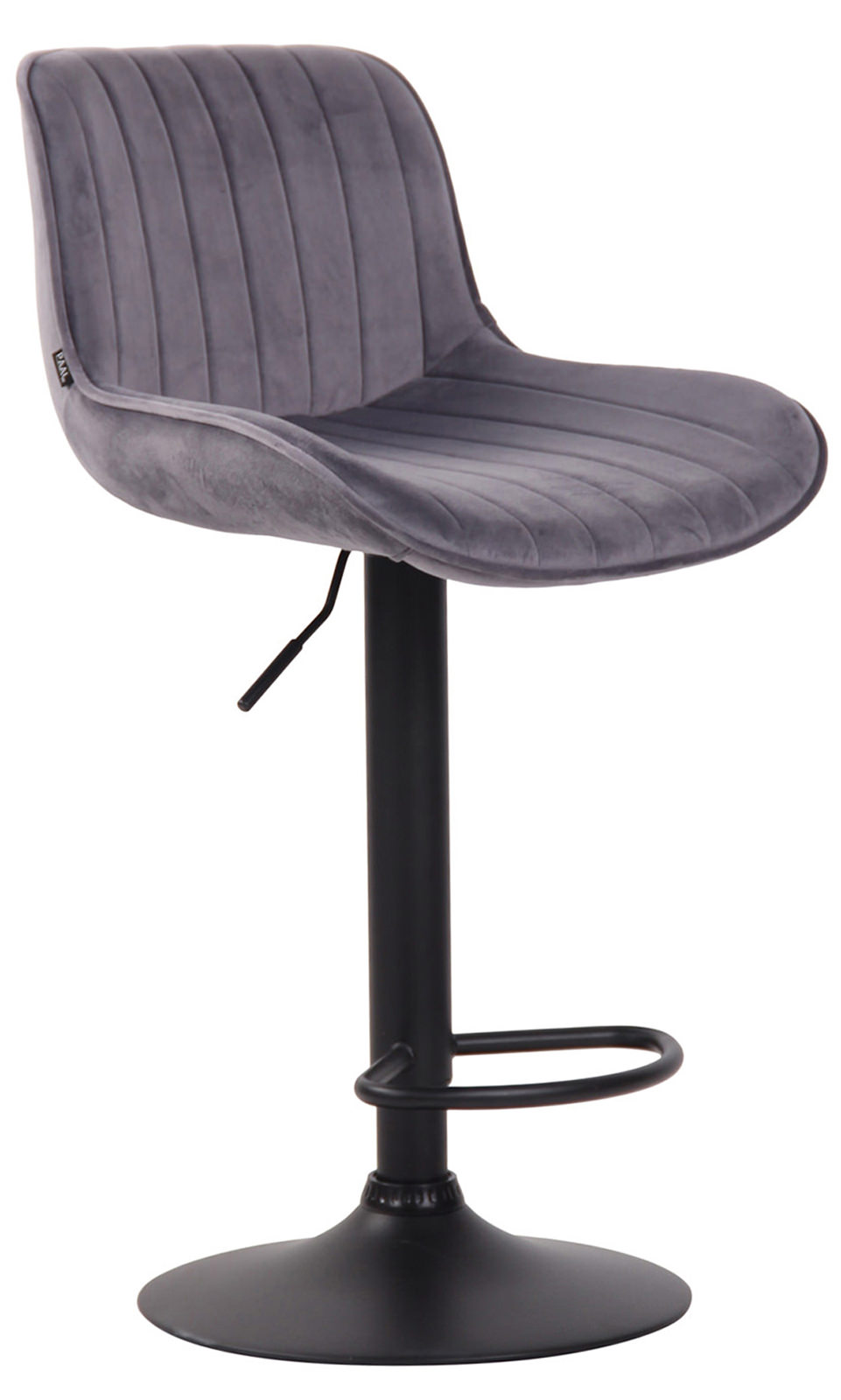 Lot de 2 Tabourets de bar Lentini en Velours Pied trompette en Métal