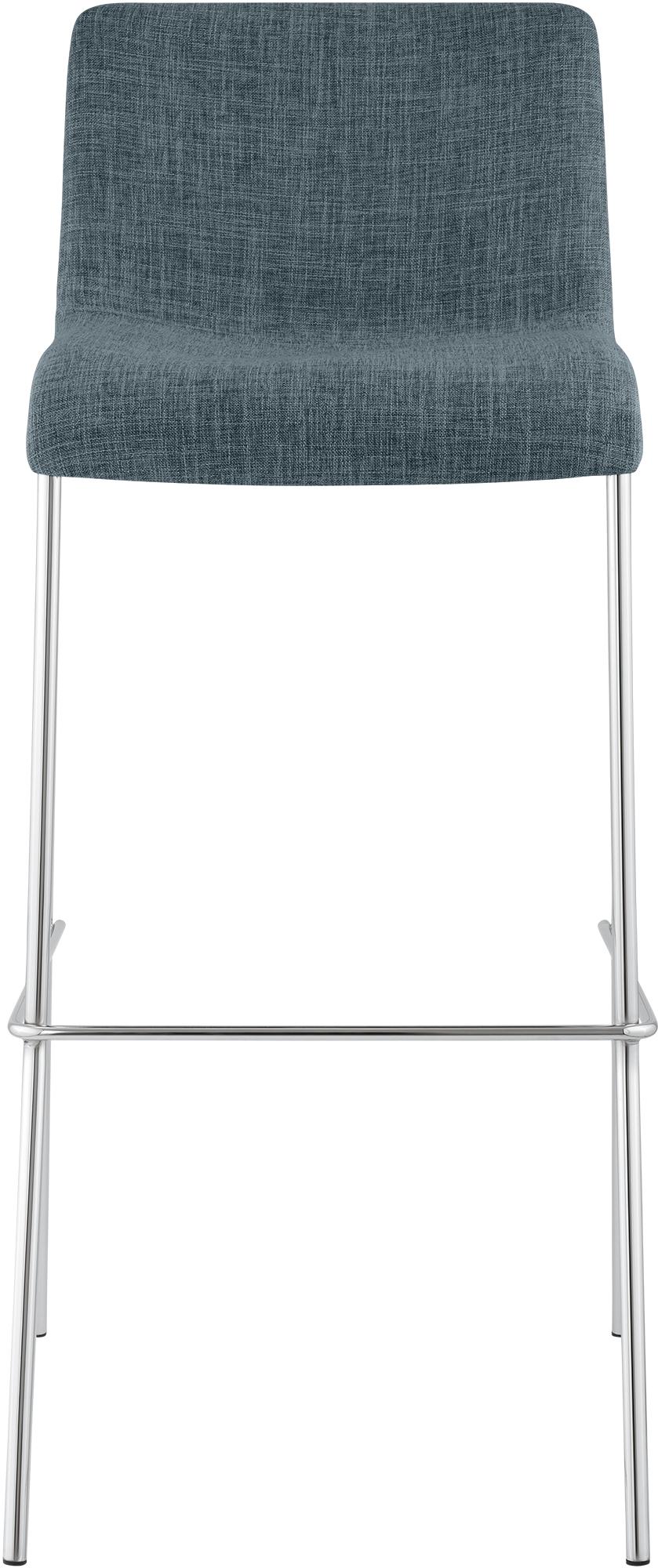 Lot de 2 tabourets de bar Hover en tissu, pieds metalliques