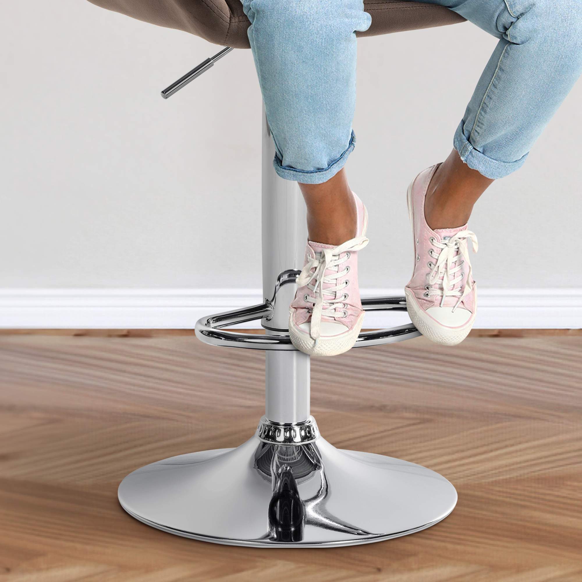 Ensemble de 2 tabourets de bar Braga en velours