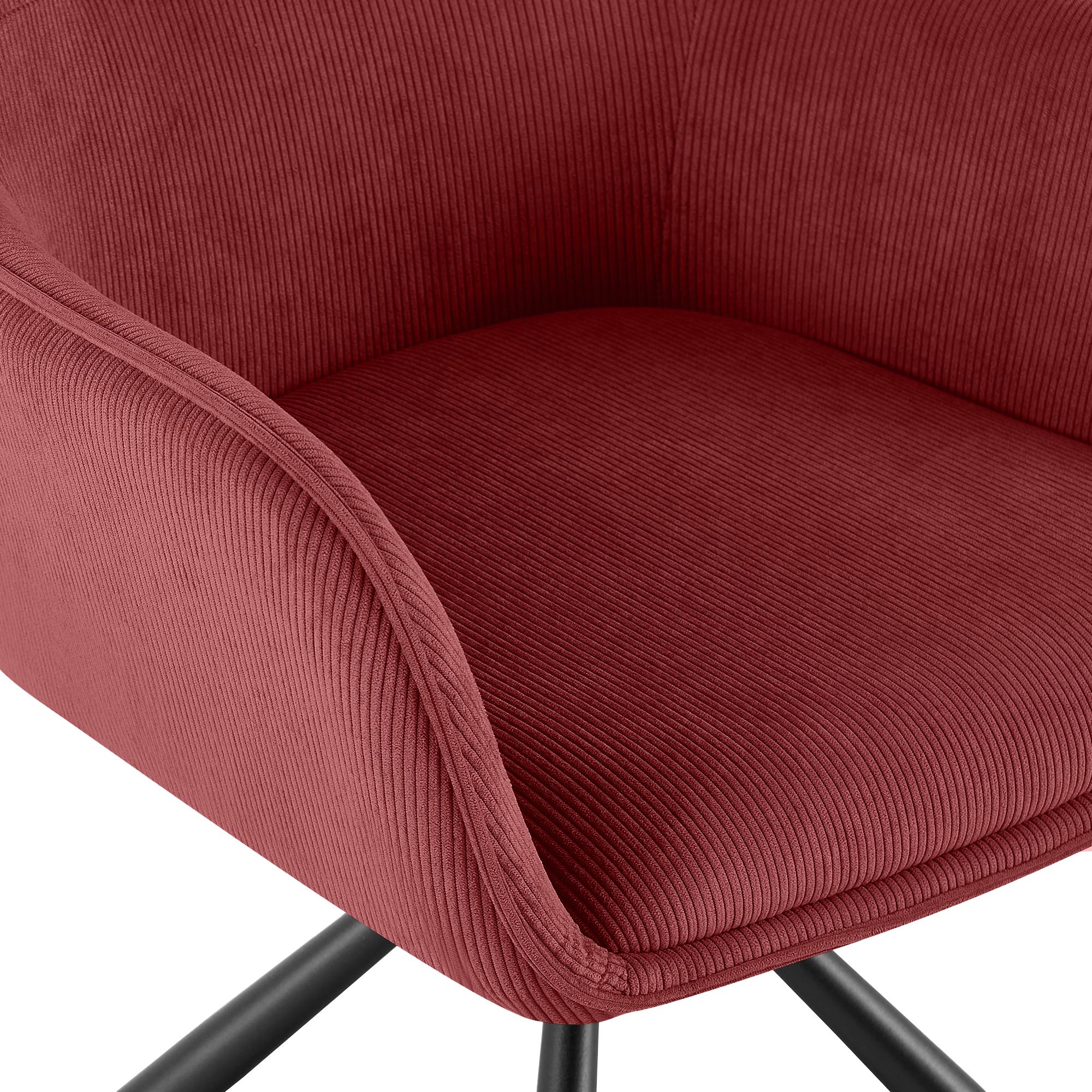 Chaise de salle à manger Tipton en velours côtelé