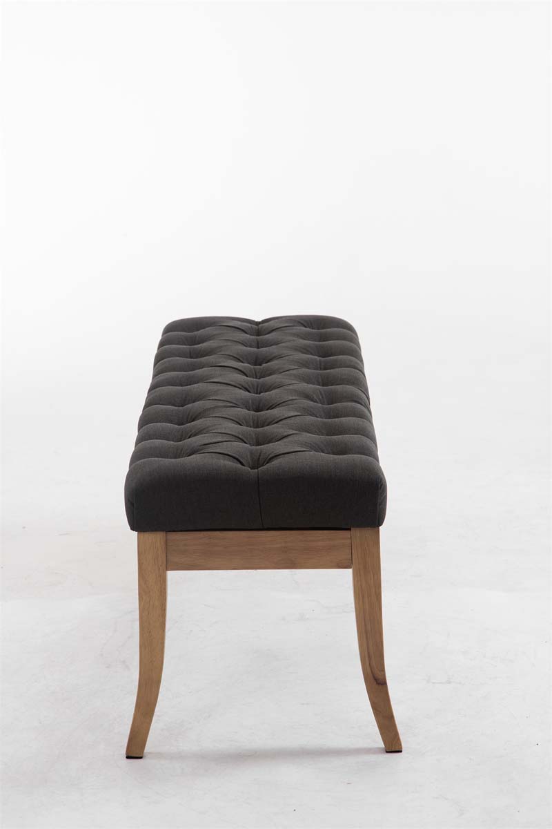 Banc Ramses tissu pieds antique clair