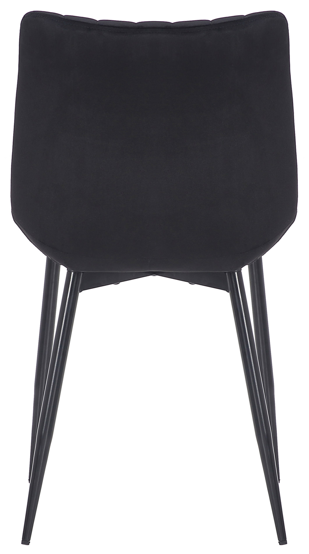 Lot de 2 Chaises de salle à manger Rahden en Velours avec Piètement en métal noir