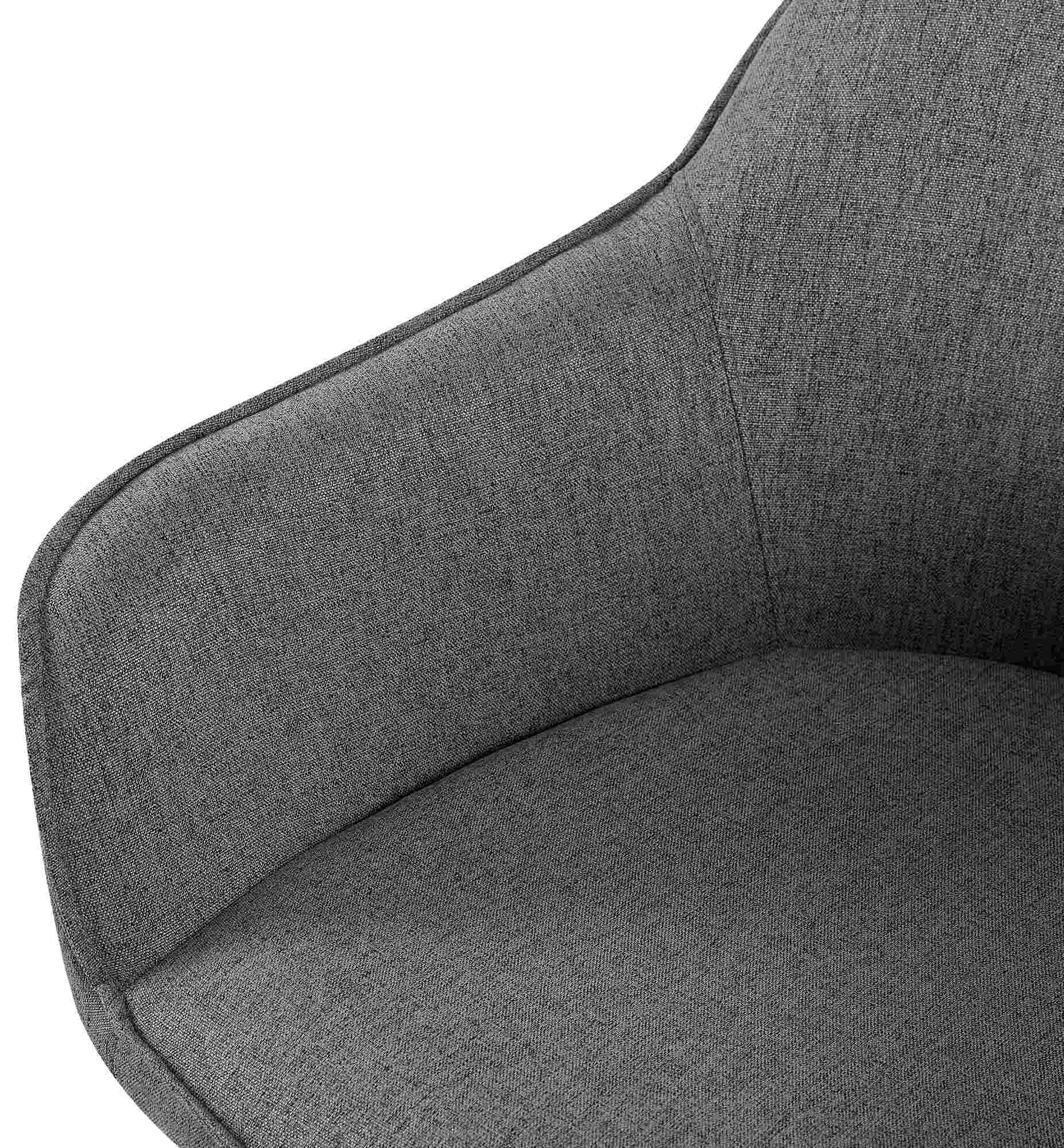 Chaise de salle à manger Boise en Tissu avec Piètement en Métal noir