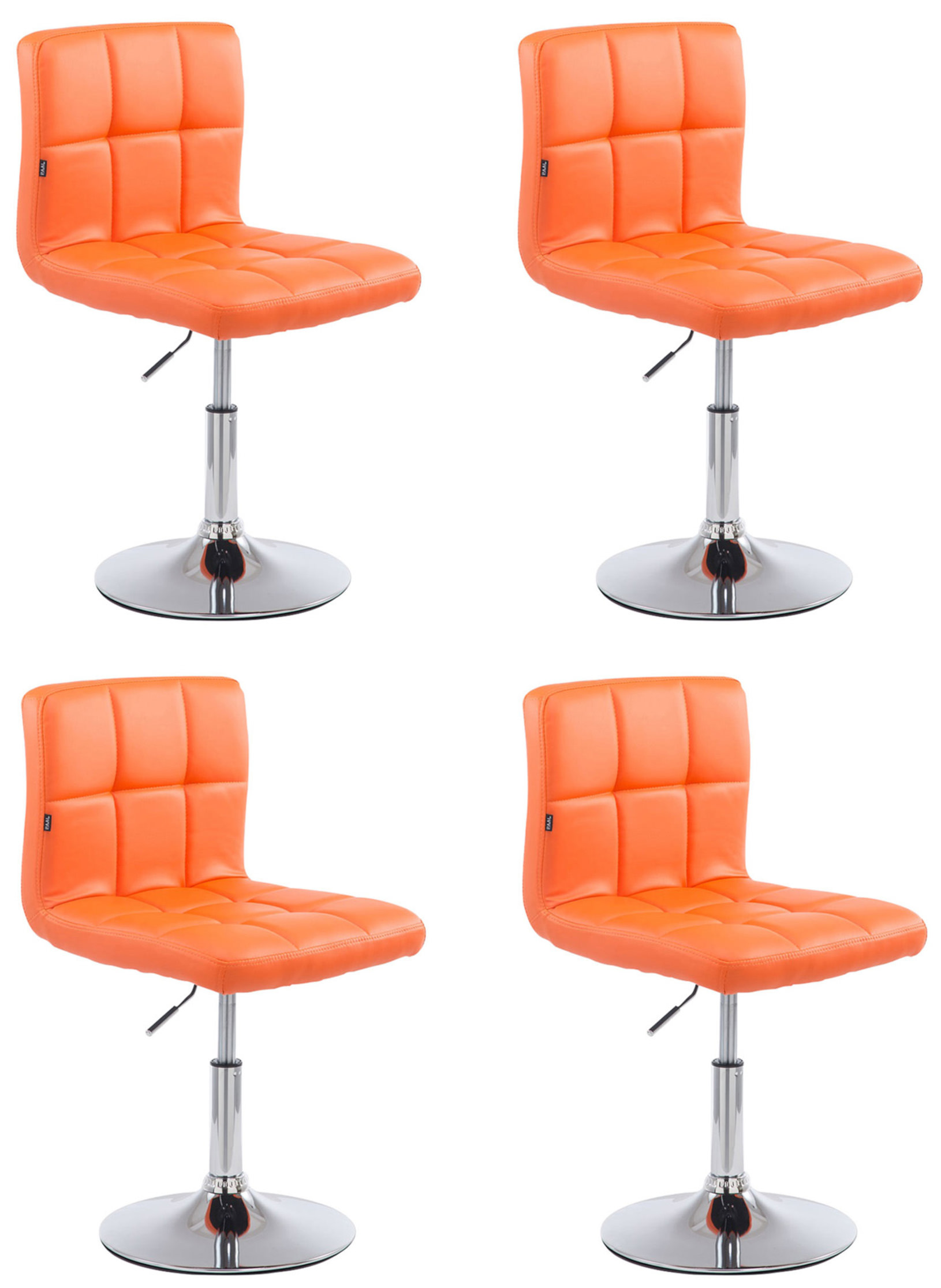 Lot de 4 chaises lounge Palma V2 en similicuir ajustable et pivotant