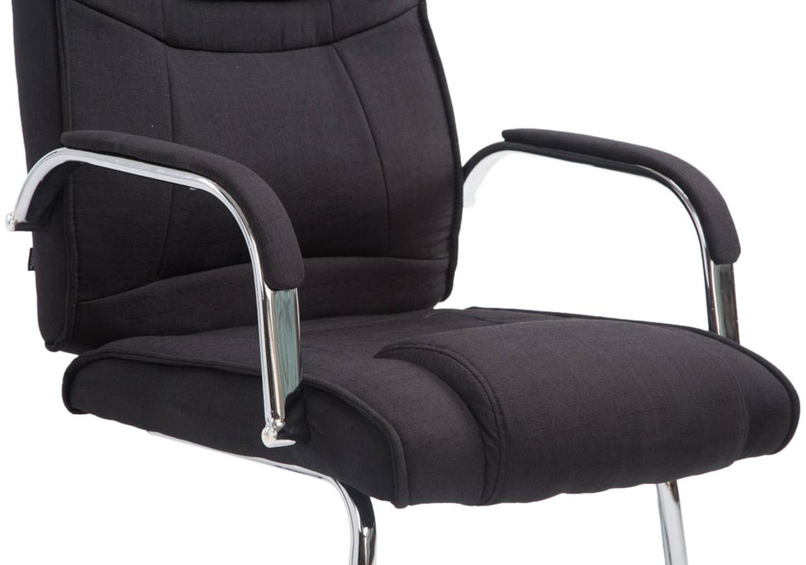 Lot de 2 Chaises Cantilever Attila en tissu avec accoudoirs