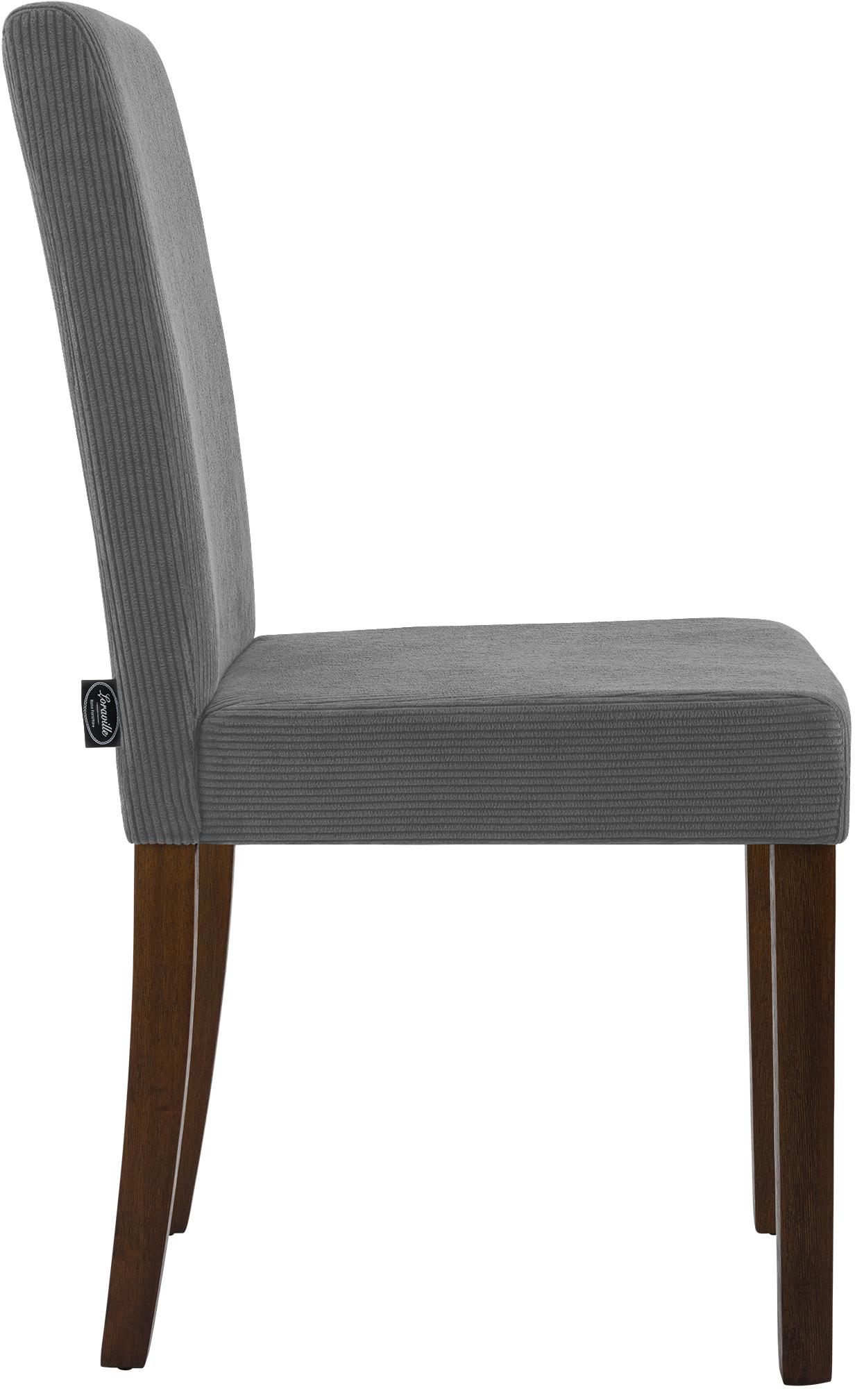 Lot de 2 chaises de salle a manger Ina en velours cotele