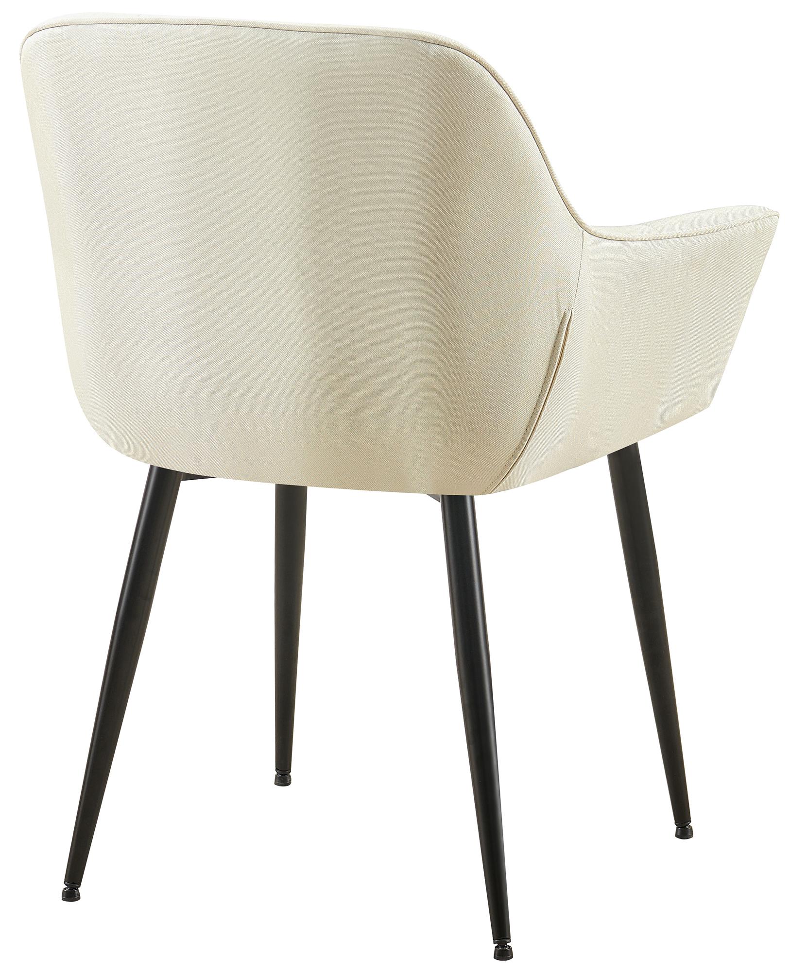 Chaise de salle à manger Roseville avec accoudoirs et pieds en métal