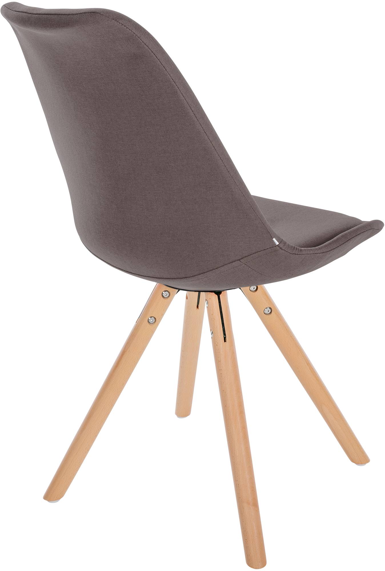 Lot de 4 chaises de salle à manger Sofia en tissu Pieds en bois