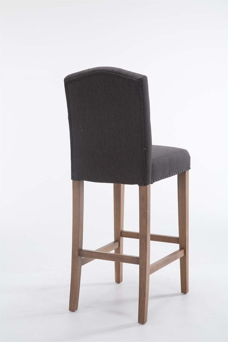 Tabouret de bar Louise tissu piètement antique