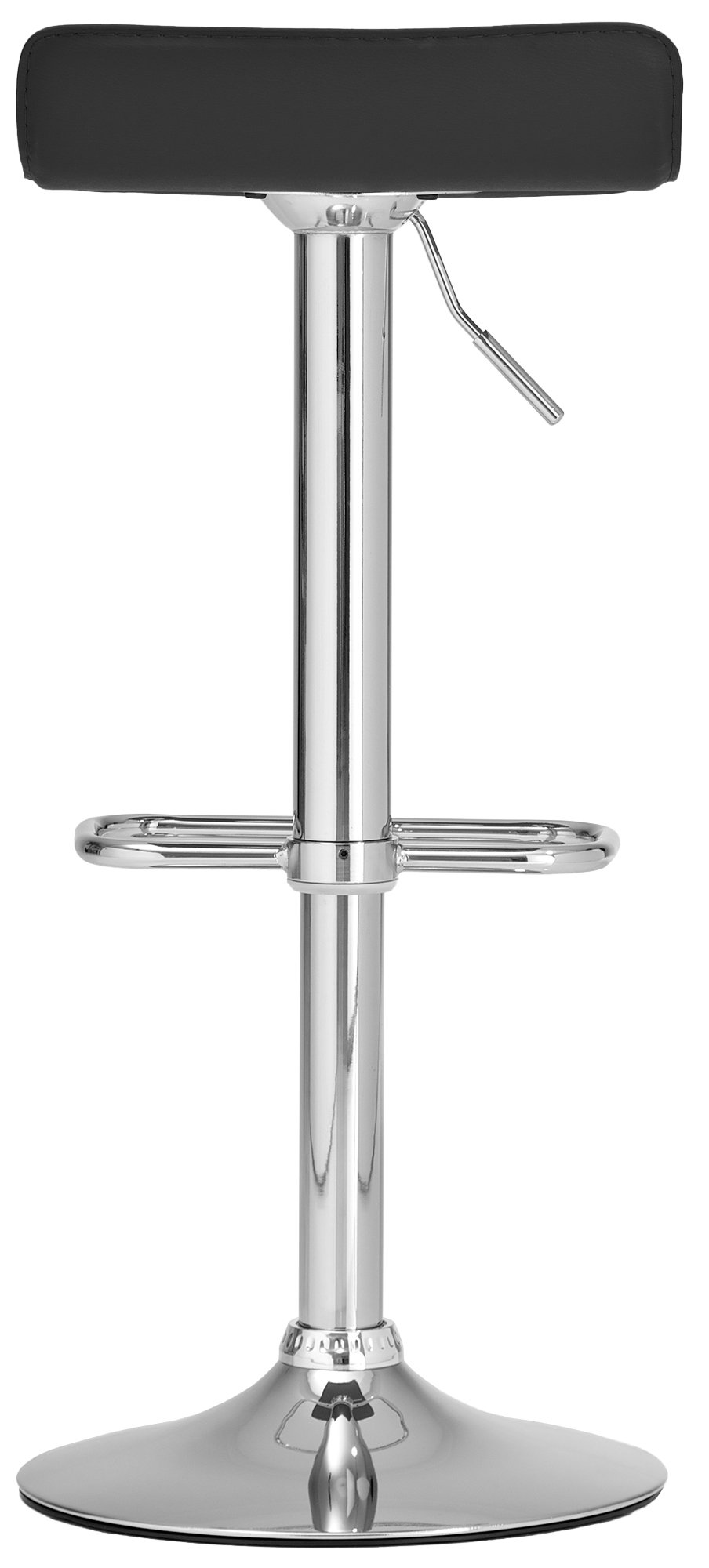 Tabouret de bar Dyn en similicuir avec pied en métal