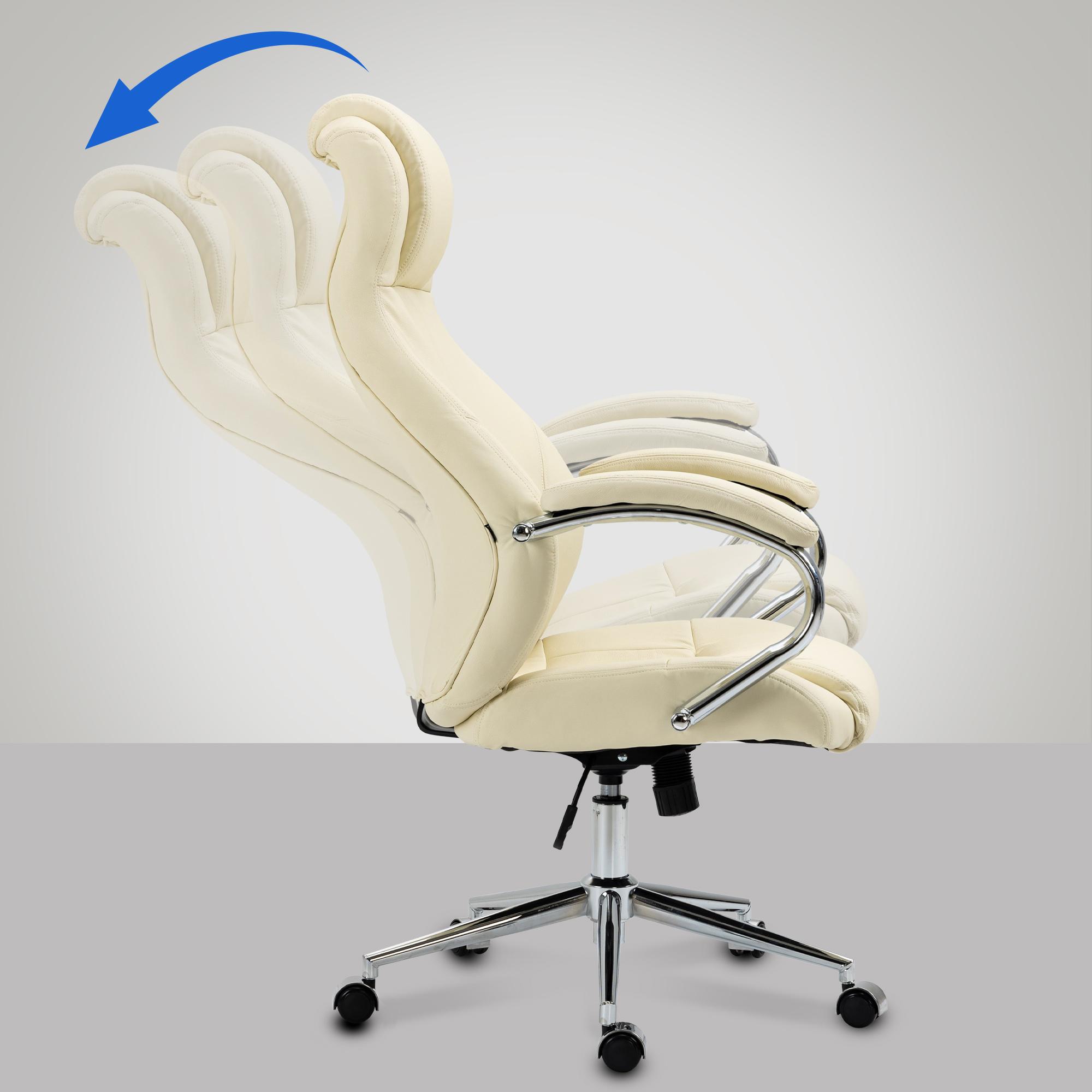 Chaise de bureau Salford cuir véritable