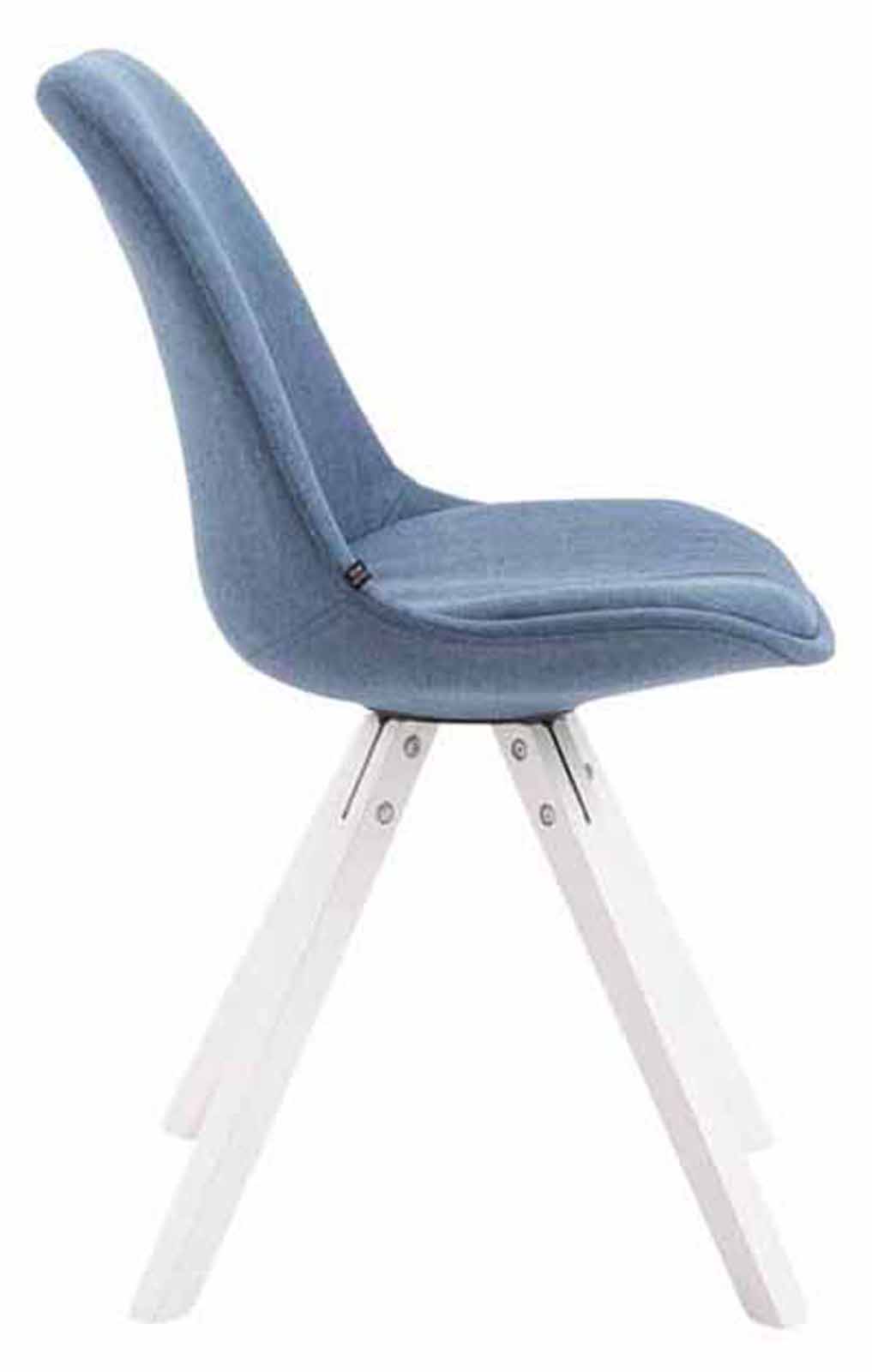 Lot de 4 Chaises de salle à manger Toulouse Tissu Pieds carrés bois