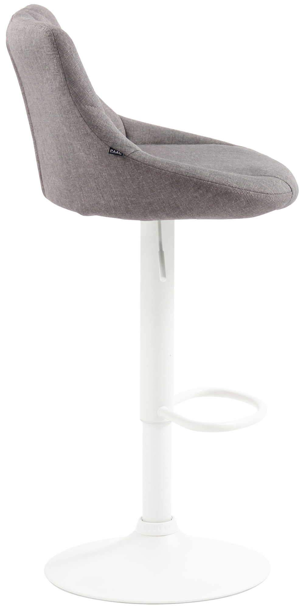Tabouret de bar Lazio en Tissu Hauteur réglable siège pivotant