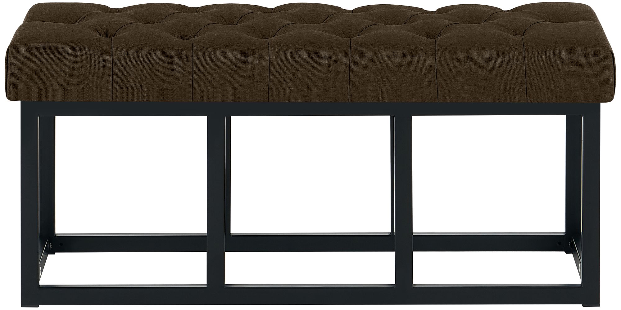 Banc Amun en tissu avec structure noire