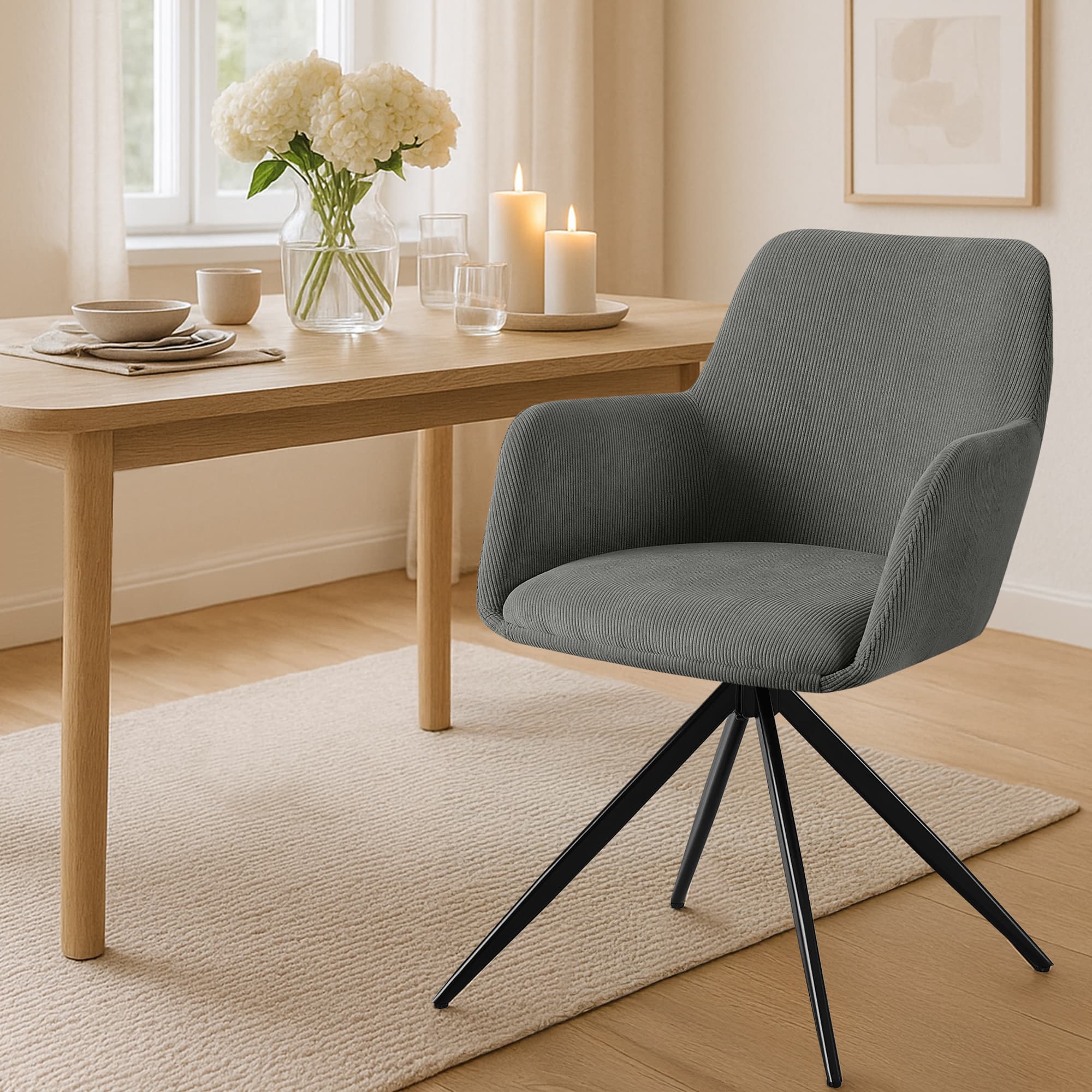 Chaise de salle à manger Olema Cord