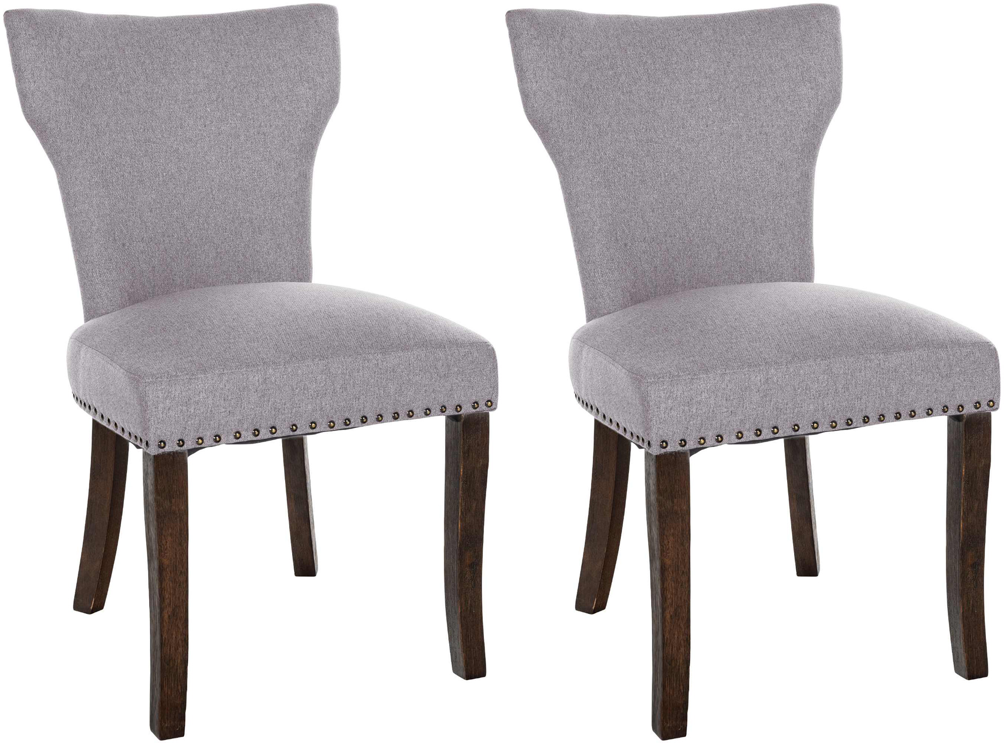 Lot de 2 chaises de salle à manger Zadar tissu