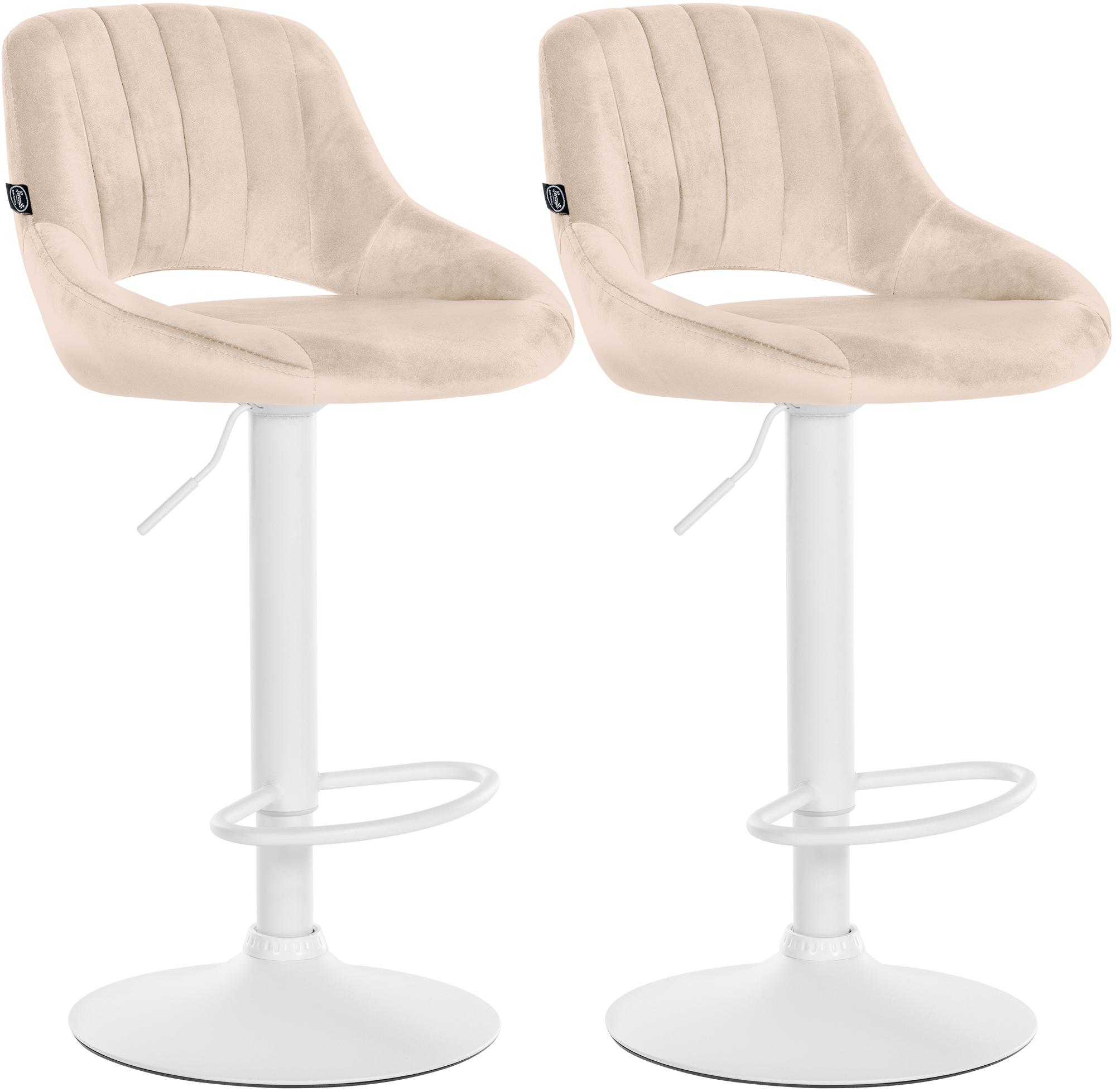 Lot de 2 tabourets de bar Milet en velours