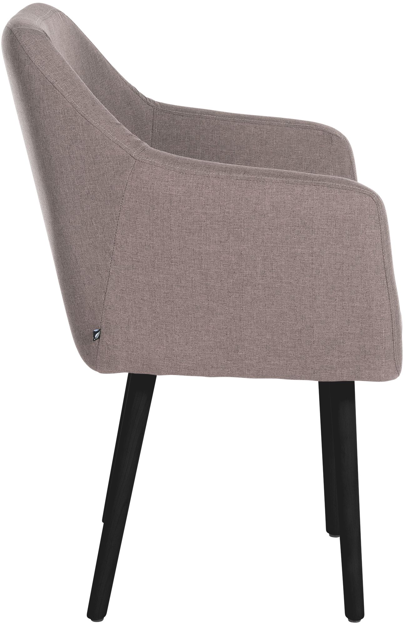 Chaise de salle à manger Utrecht en tissu avec pieds en bois