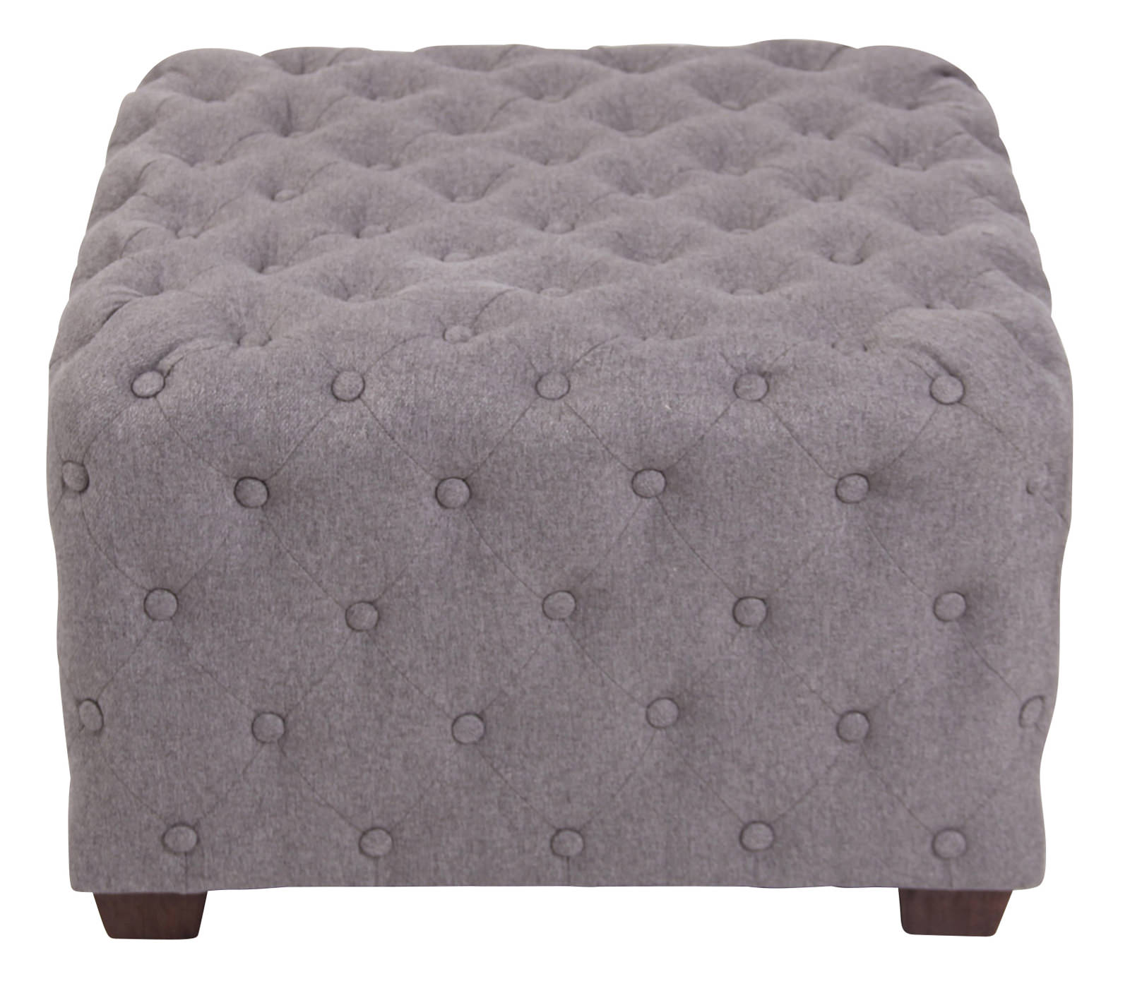 Tabouret bas cubique Nimes en Tissu