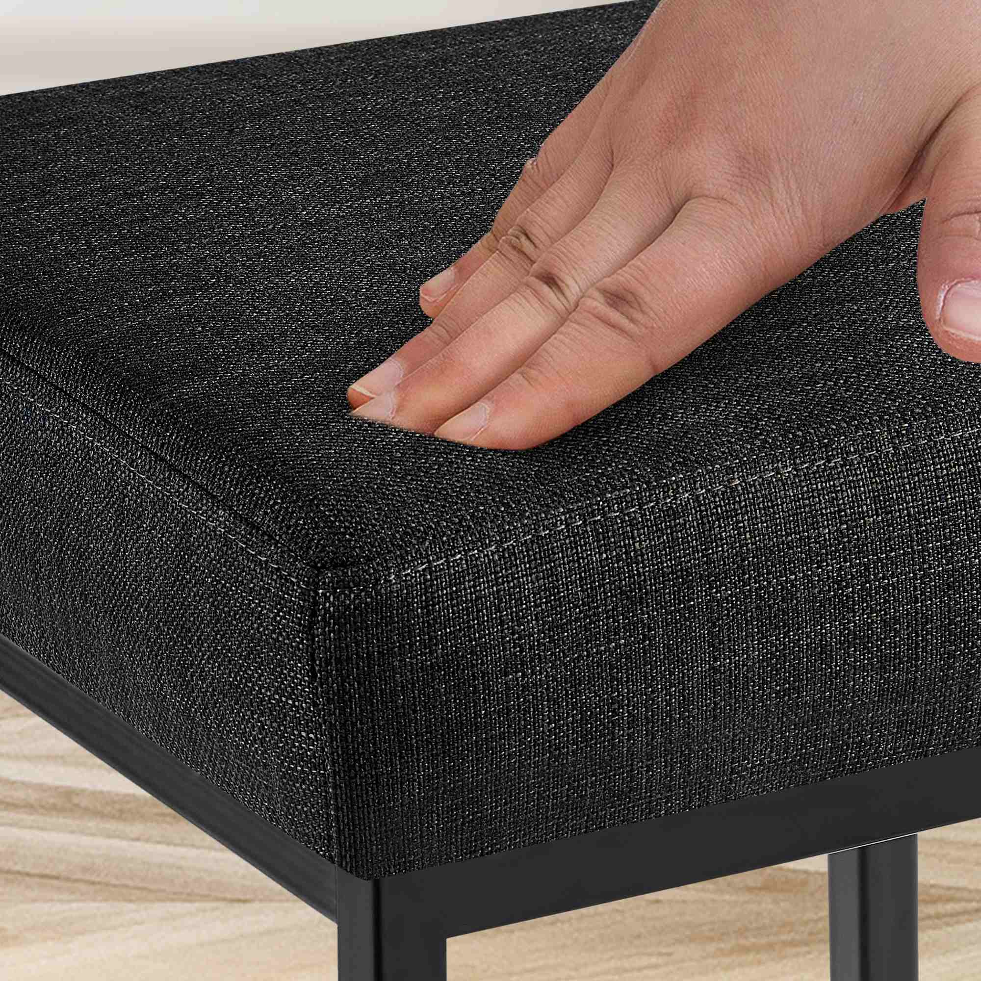 Lot de 2 tabourets de bar Montréal avec revêtement en tissu