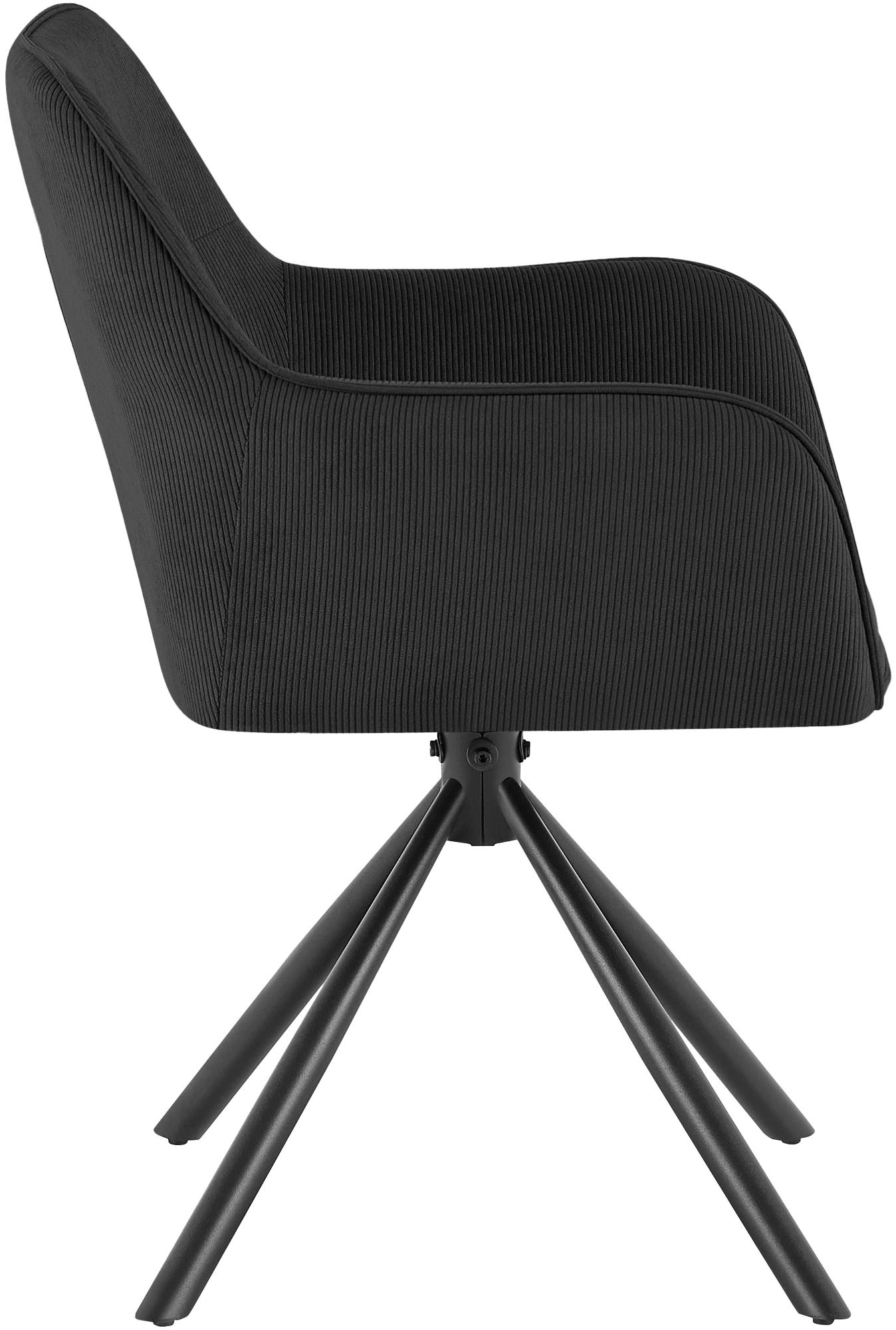 Chaise de salle à manger Tipton en velours côtelé