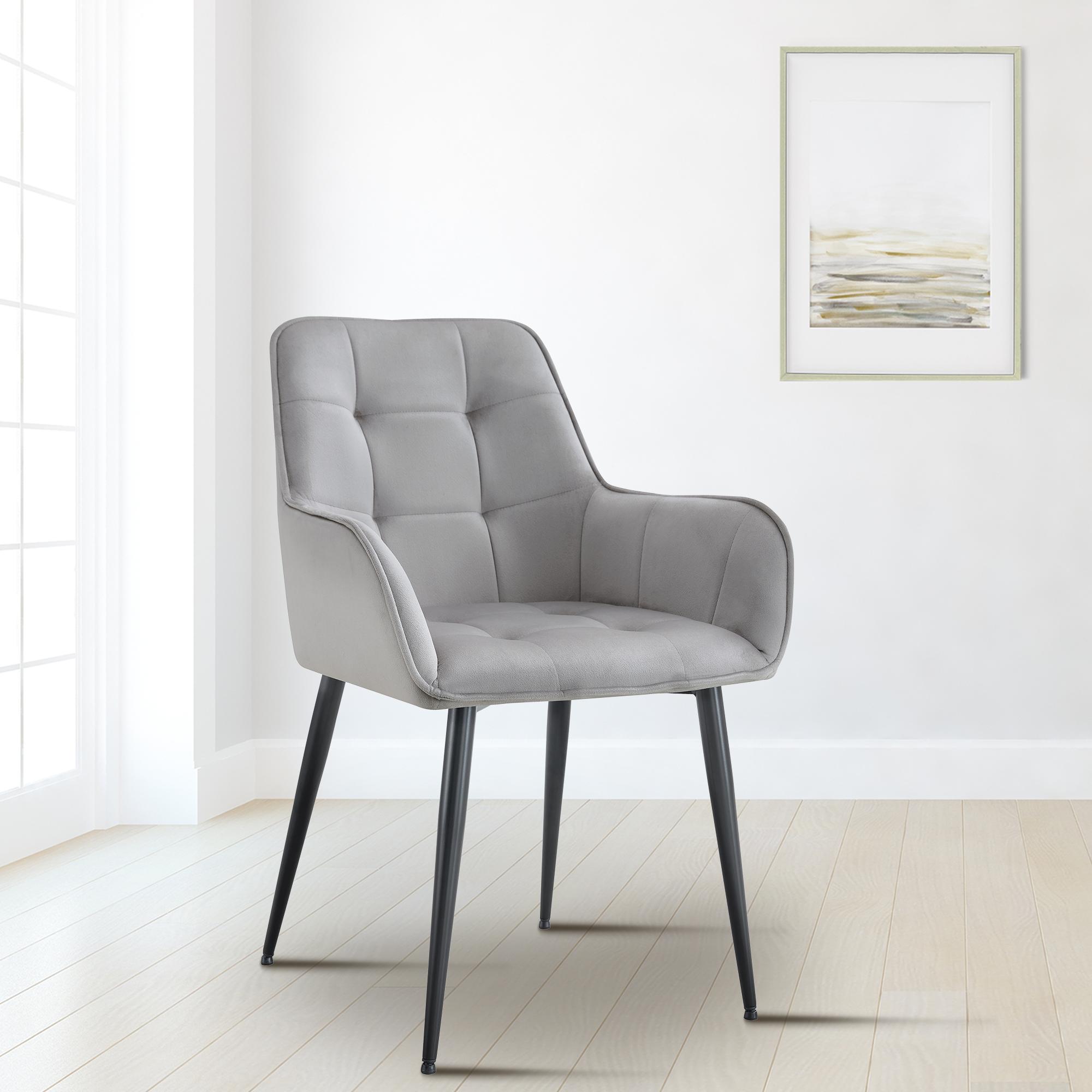 Lot de 2 chaises de salle à manger Ferndale velours