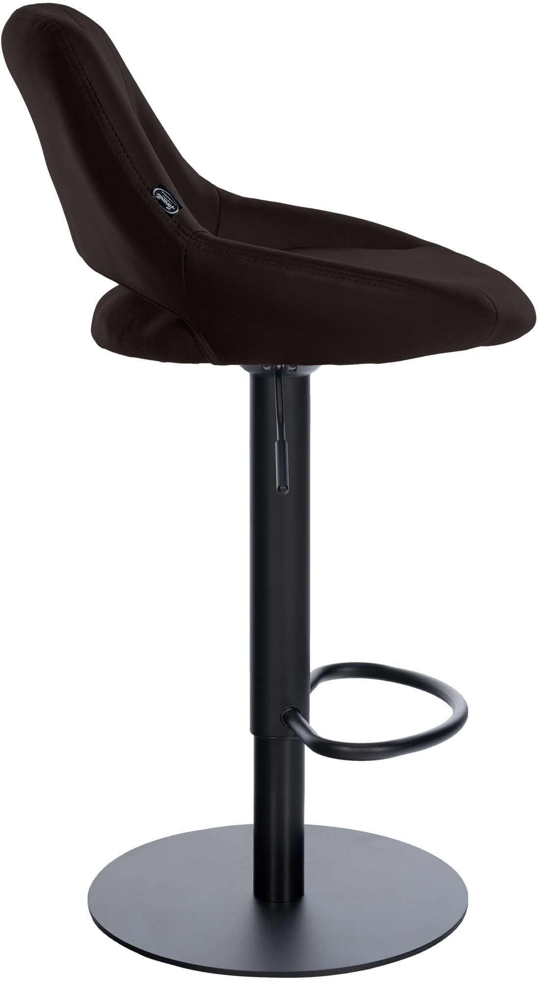 Lot de 2 tabourets de bar Milet noirs avec bases extra lourdes
