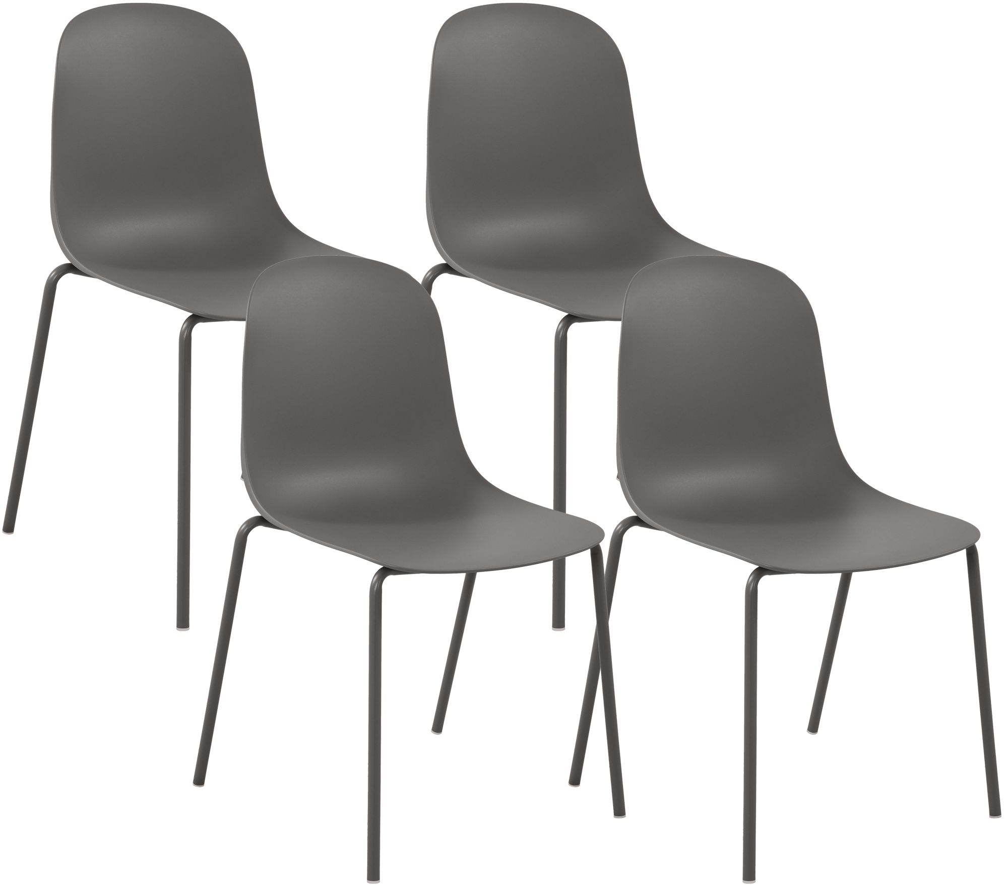 Lot de 4 chaises empilables Hardin