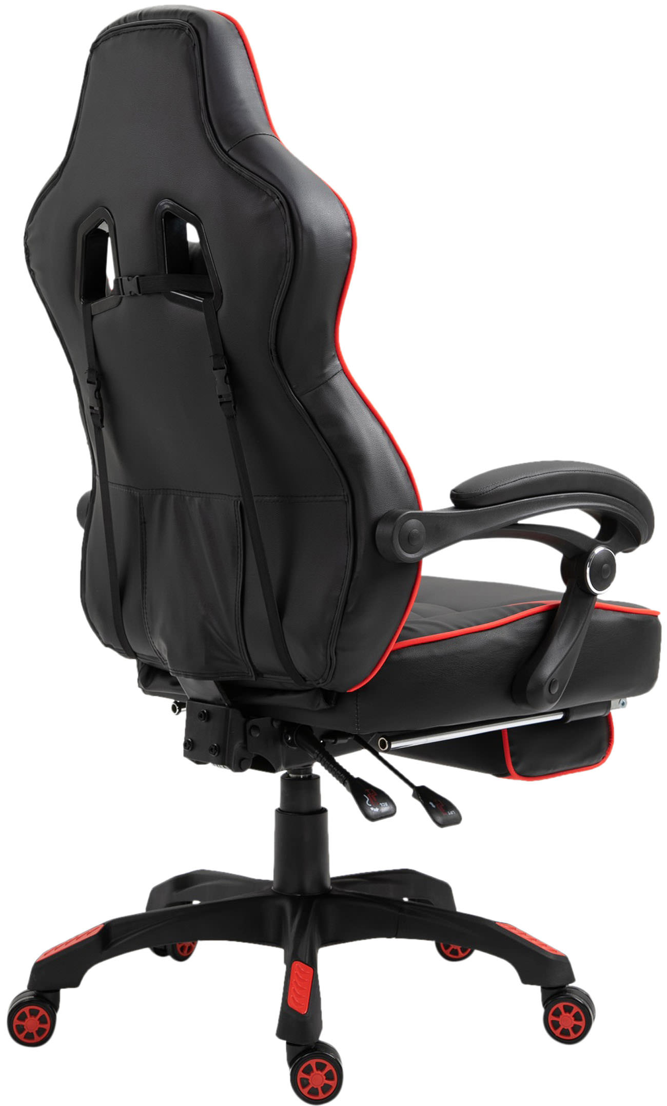 Chaise Gaming / de bureau Tilos en similicuir avec repose-pieds téléscopique