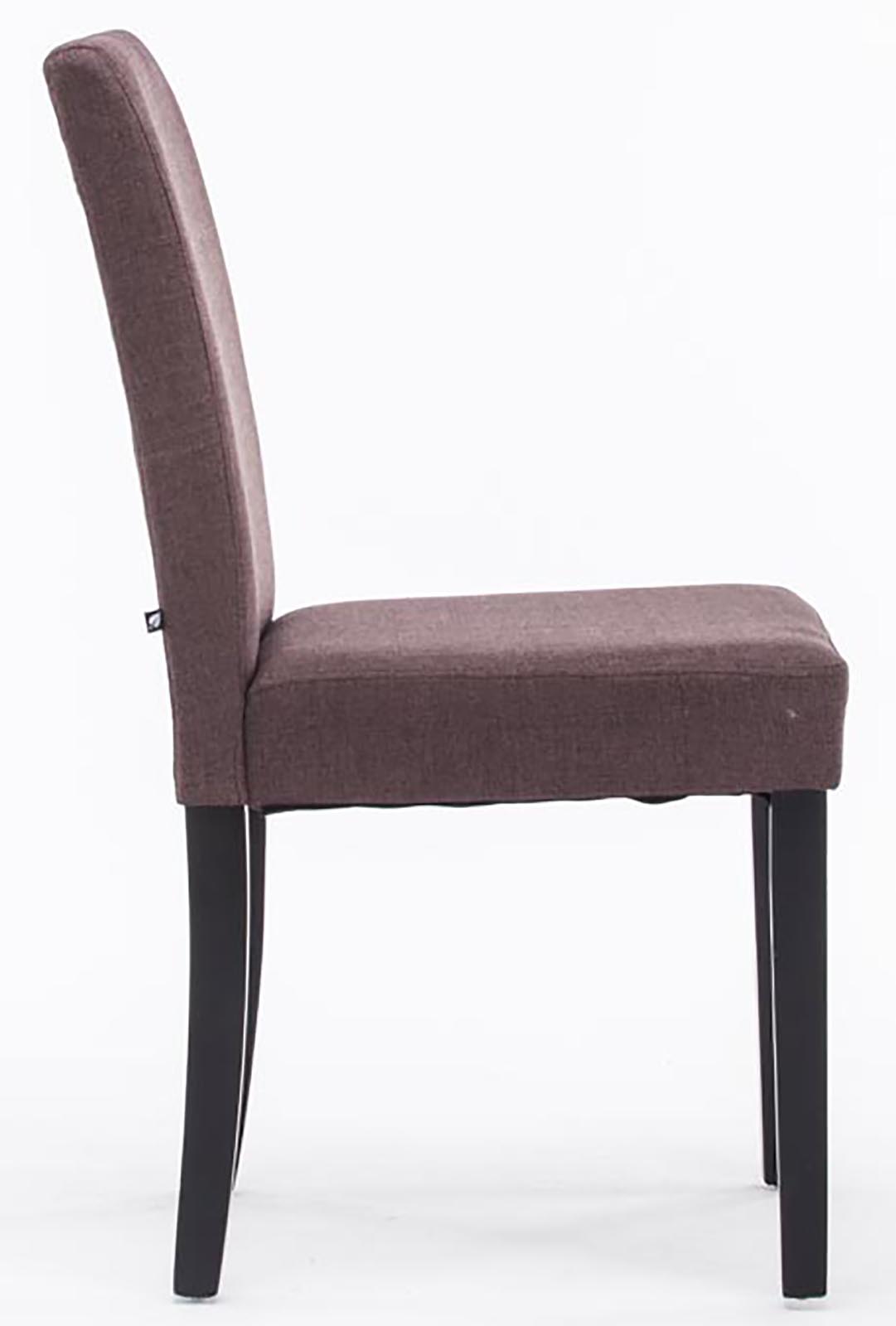 Lot de 4 Chaises de salle à manger Ina Tissu avec pieds en Bois